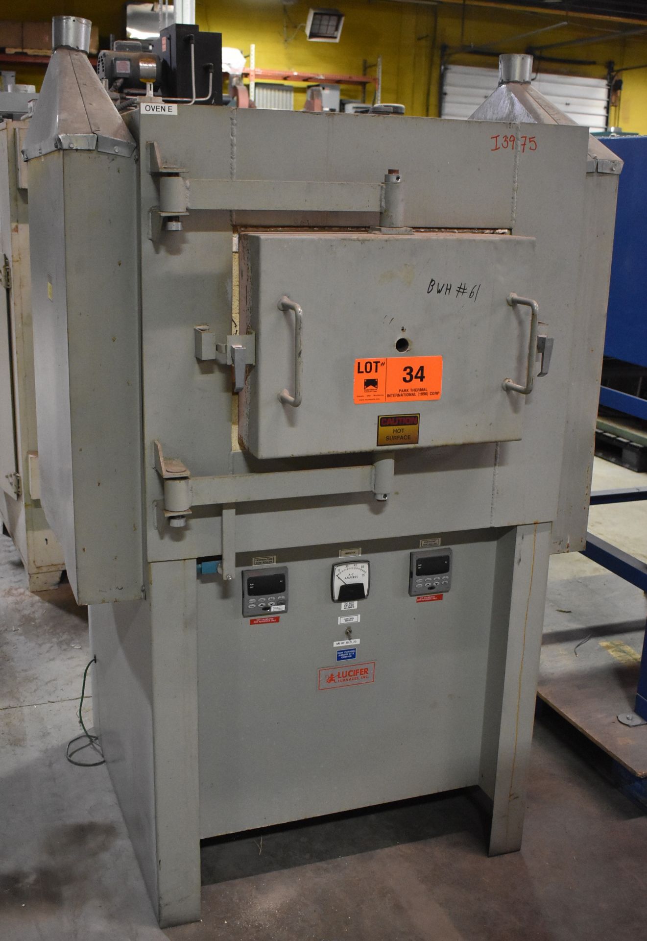 LUCIFER HS3-M24 ELECTRIC BOX FURNACE WITH 2450 DEG. F. MAX. TEMPERATURE, 18.5 KW, 12"X19"X23"D