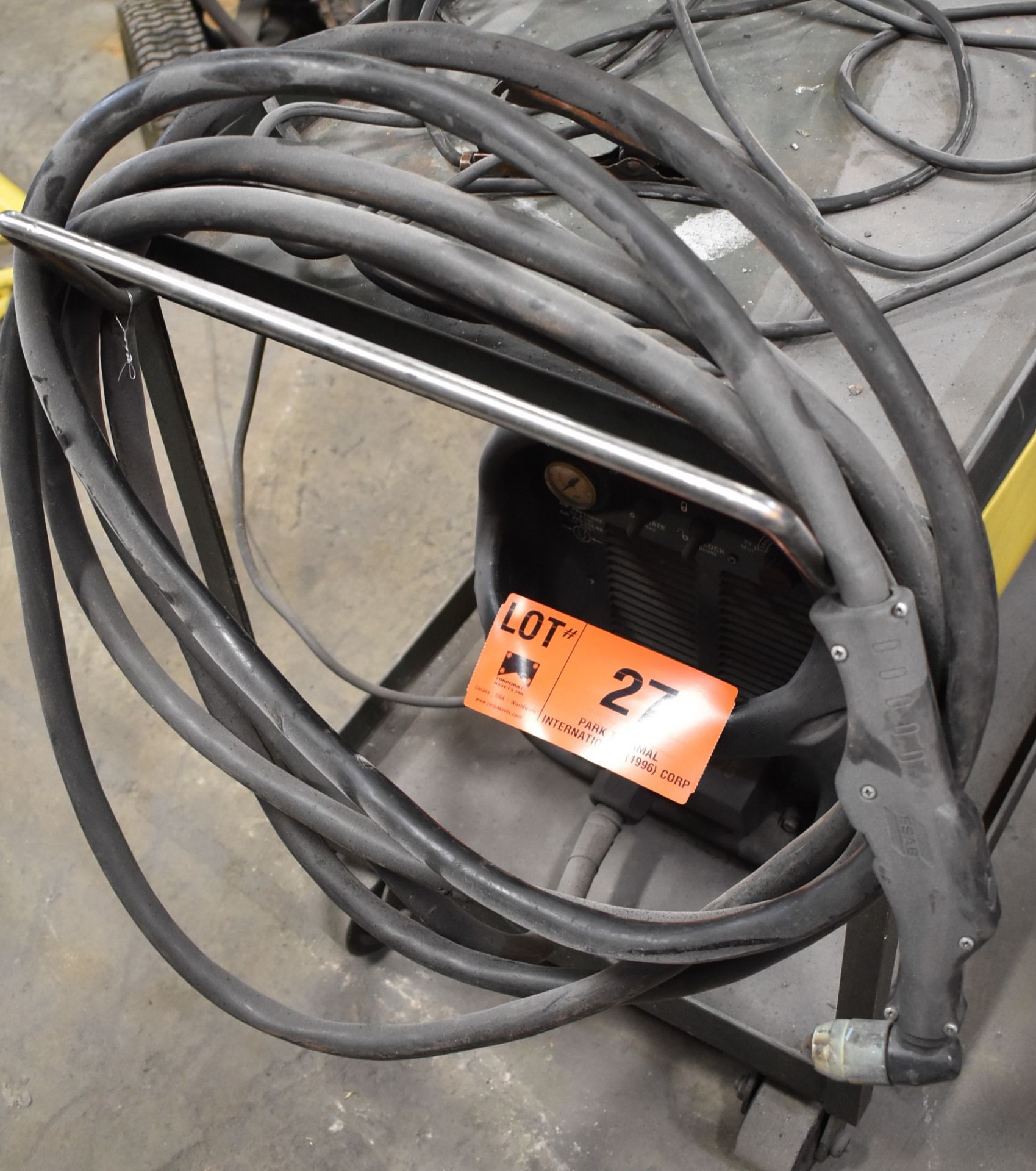 ESAB POWERCUT 1125 PLASMA CUTTER WITH CABLES, GUN & CART, S/N: N/A - Image 3 of 5