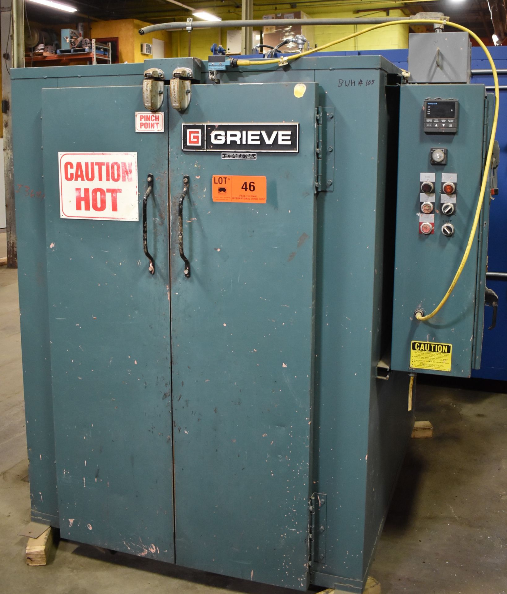 GRIEVE CAV-350 ELECTRIC FLOOR CABINET OVEN WITH 350 DEG. F. MAX. TEMPERATURE, 12 KW, 36"X60"X36"D