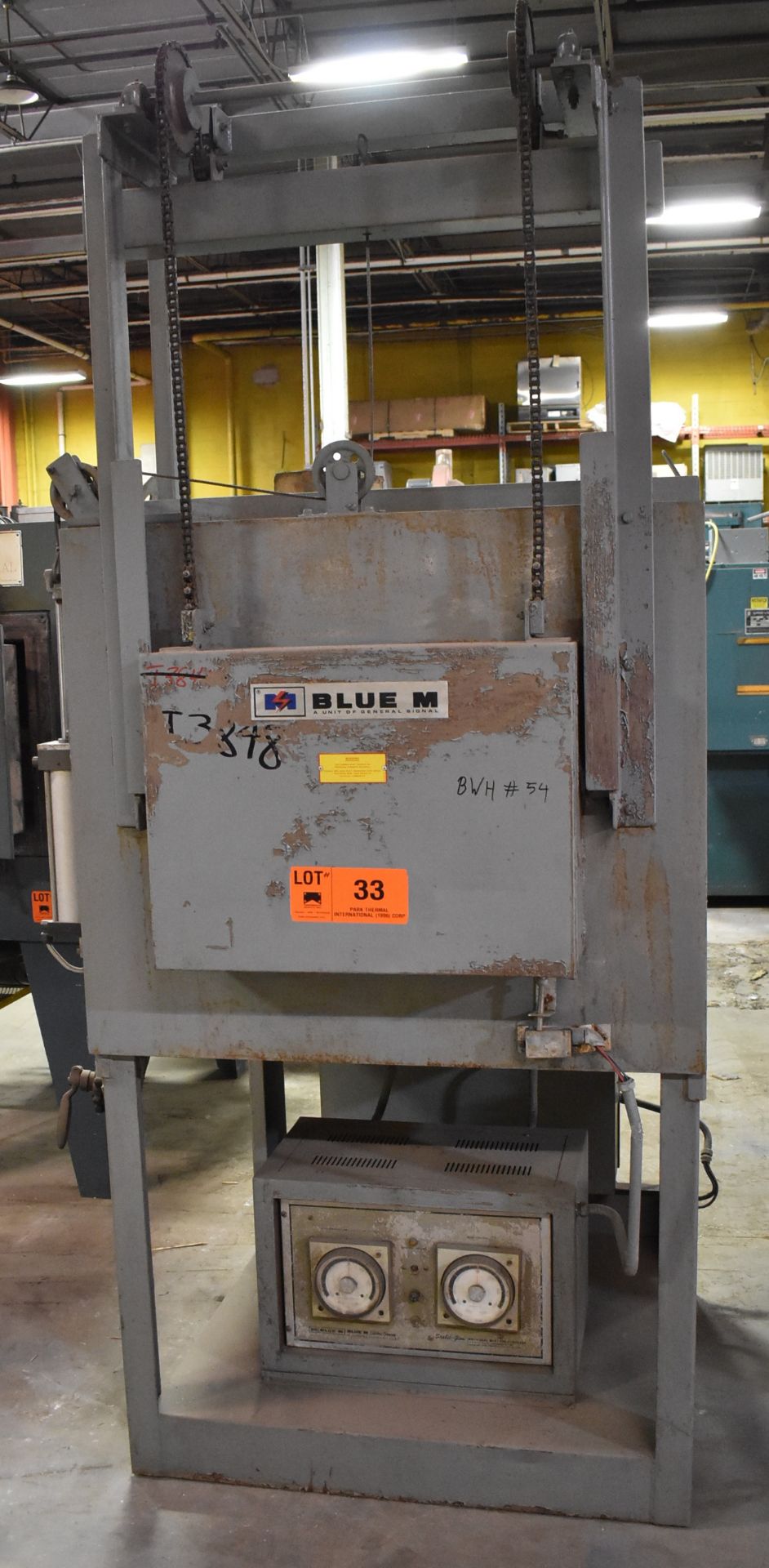 BLUE M 182412G-3 ELECTRIC BOX FURNACE WITH 2000 DEG. F. MAX. TEMPERATURE, 18"X12"X24"D INTERIOR