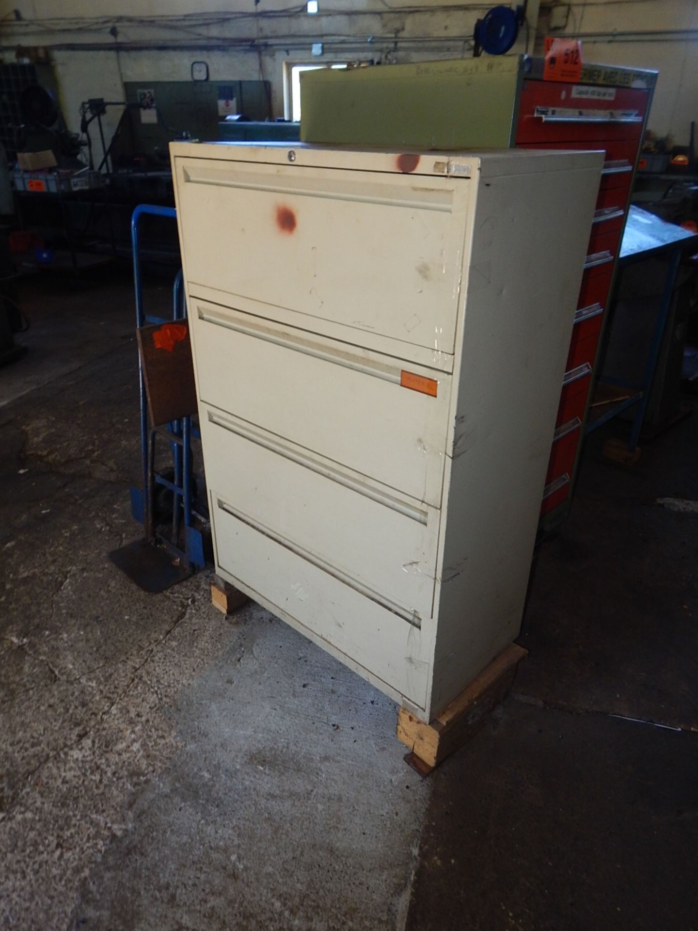 LOT/ ROUSSEAU 8 DRAWER TOOL CABINET, STEEL TABLE AND 4 DRAWER STORAGE CABINET - Image 3 of 3