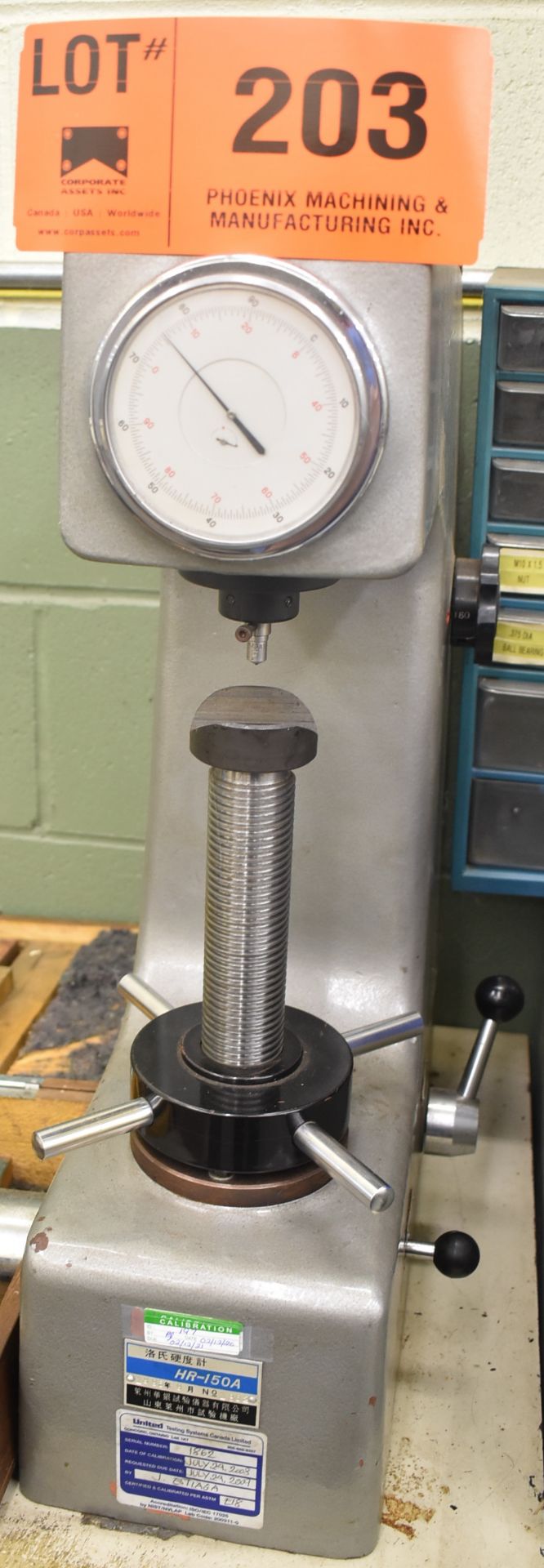 ROCKWELL HRA-150A DIAL-TYPE HARDNESS TESTER - Image 2 of 4