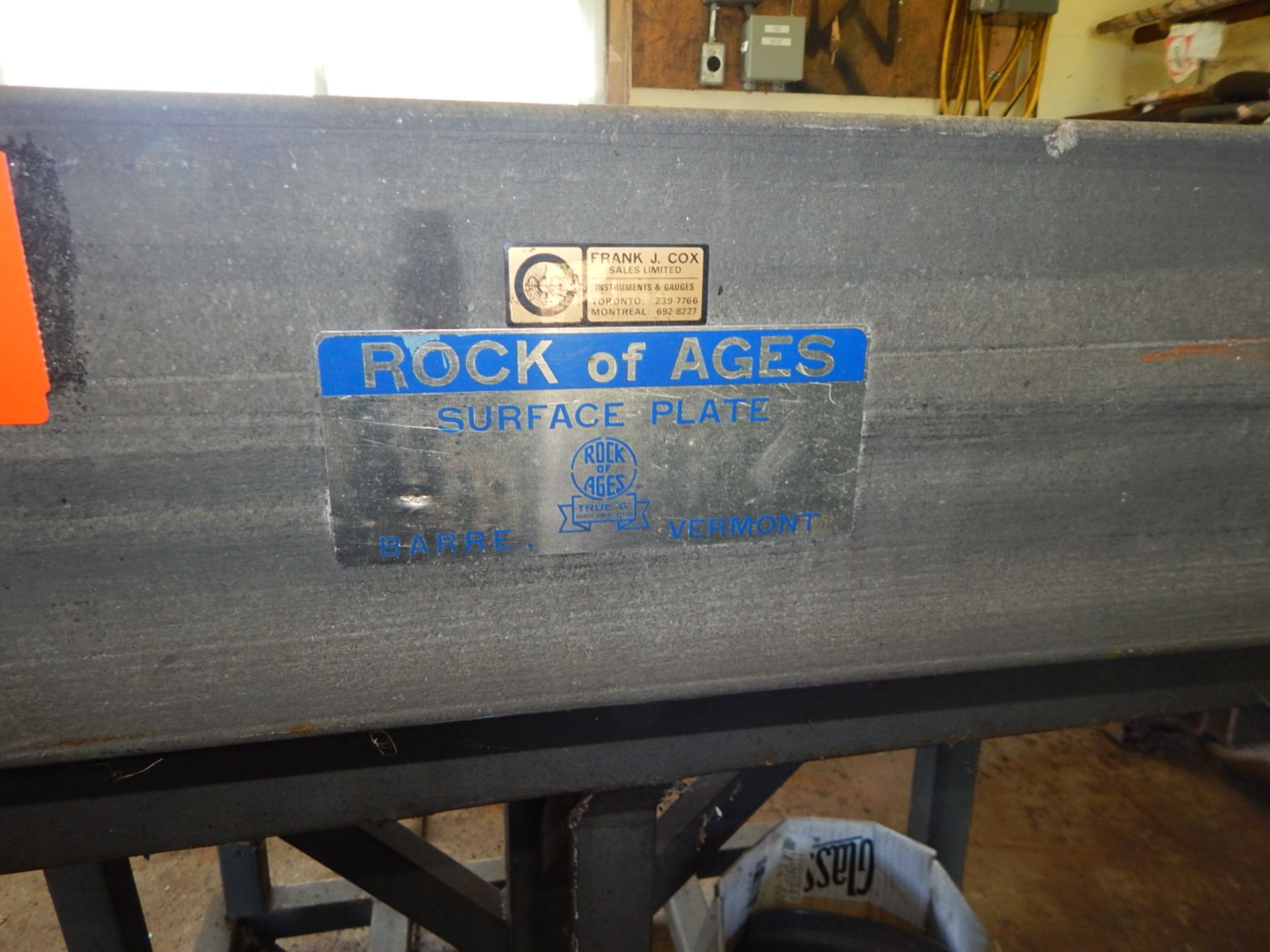 ROCK OF AGES GRANITE SURFACE TABLE WITH STAND, S/N: 5030-42-11 (CI) - Image 2 of 3