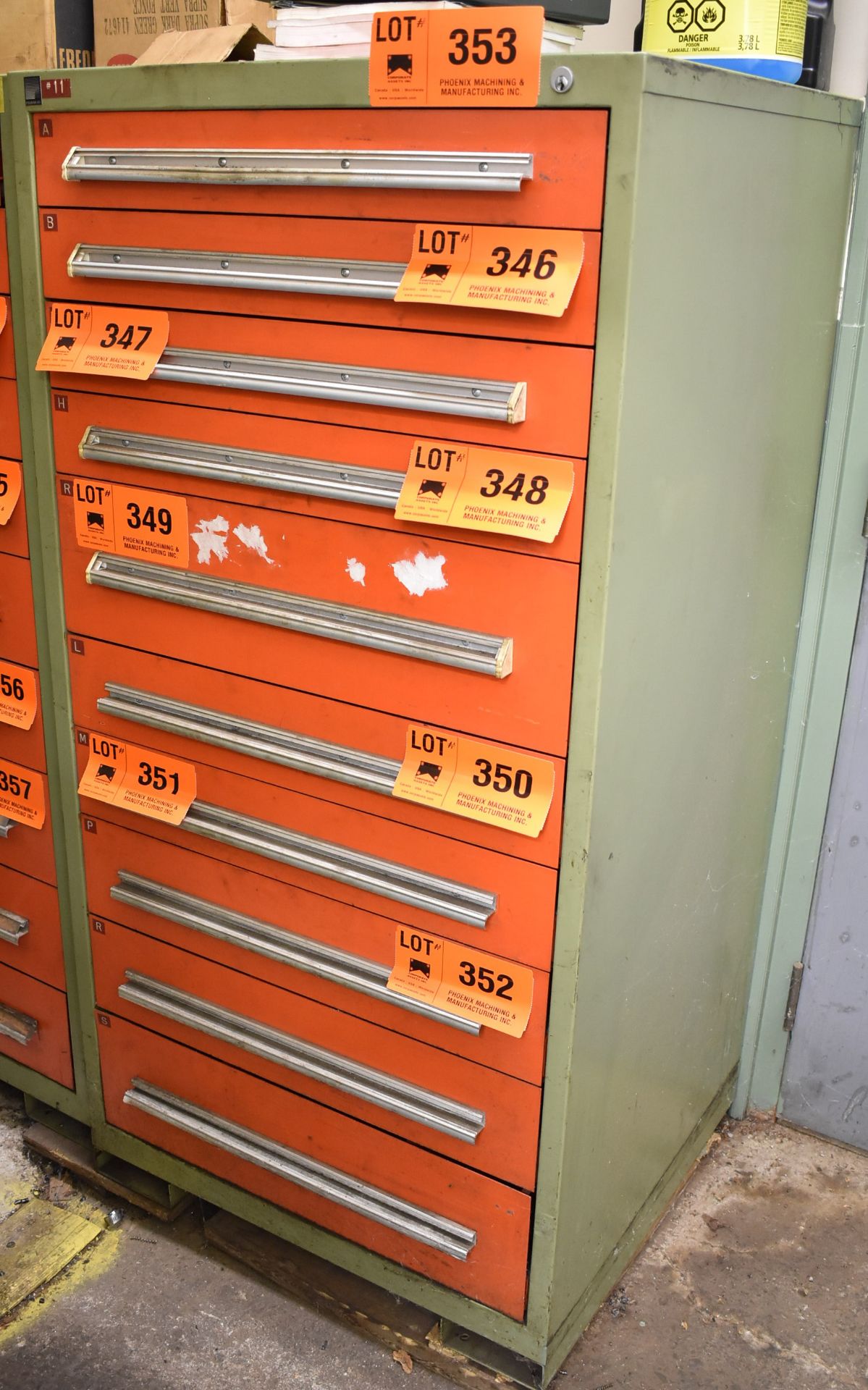 ROUSSEAU 10 DRAWER TOOL CABINET (NO CONTENTS) (DELAYED DELIVERY)