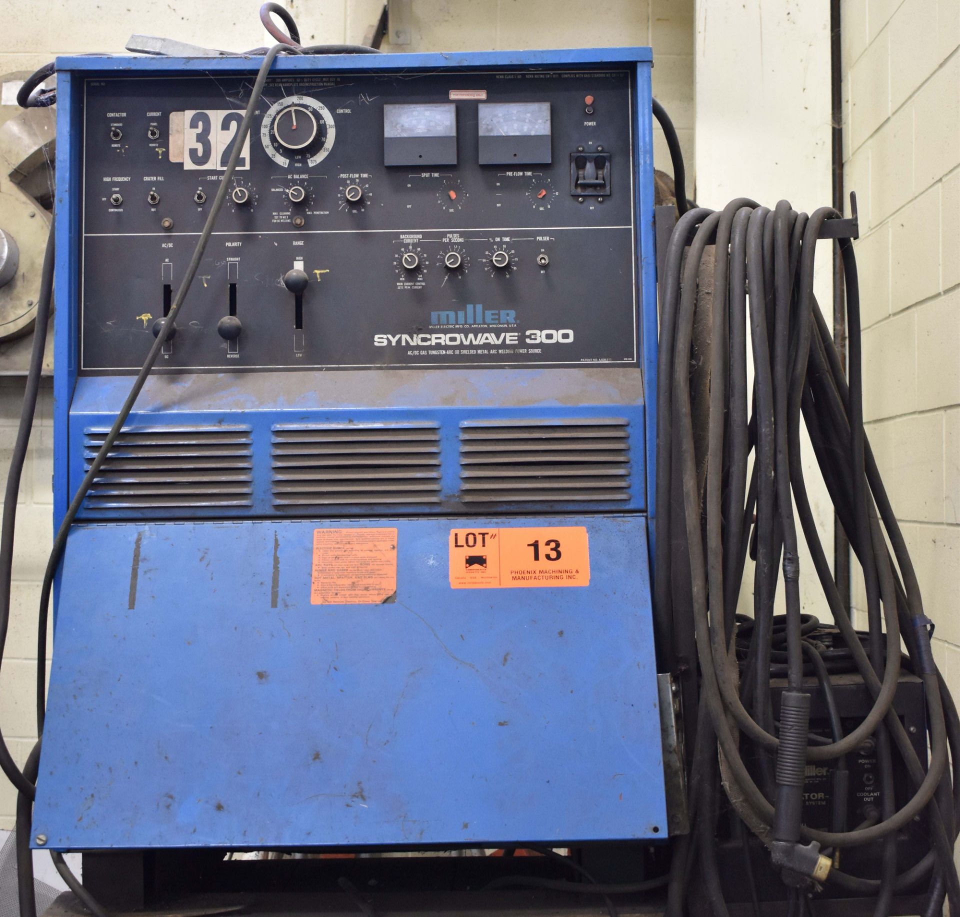 MILLER SYNCROWAVE 300 STICK WELDER WITH CABLES AND GUN, S/N: N/A
