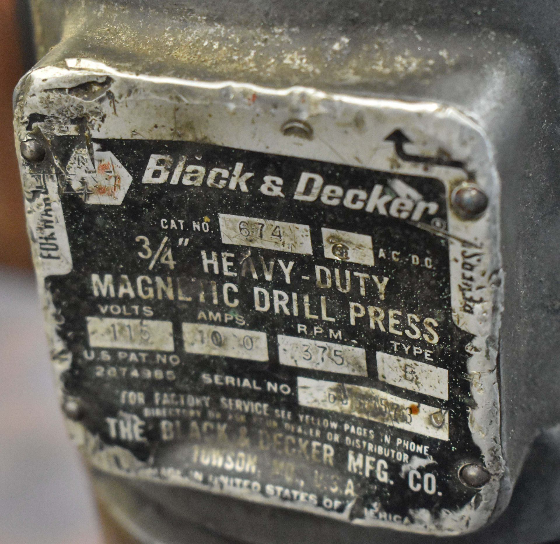 BLACK & DECKER 3/4" HEAVY DUTY MAG BASE DRILL - Image 2 of 2