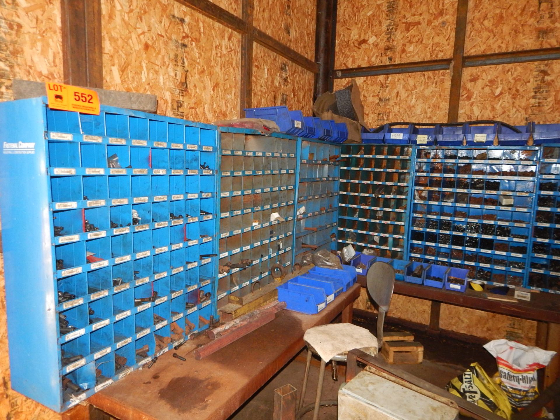 LOT/ FASTENAL PIGEONHOLE CABINETS WITH HARDWARE