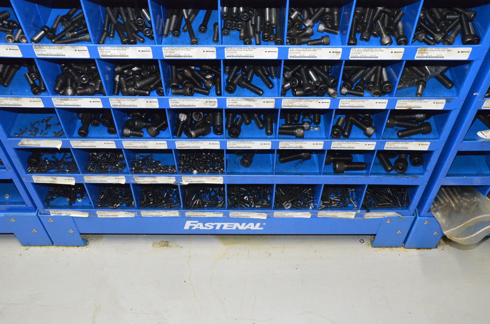 LOT/ FASTENAL PIGEON HOLE INDEX CABINETS WITH FASTENING HARDWARE - Image 5 of 11