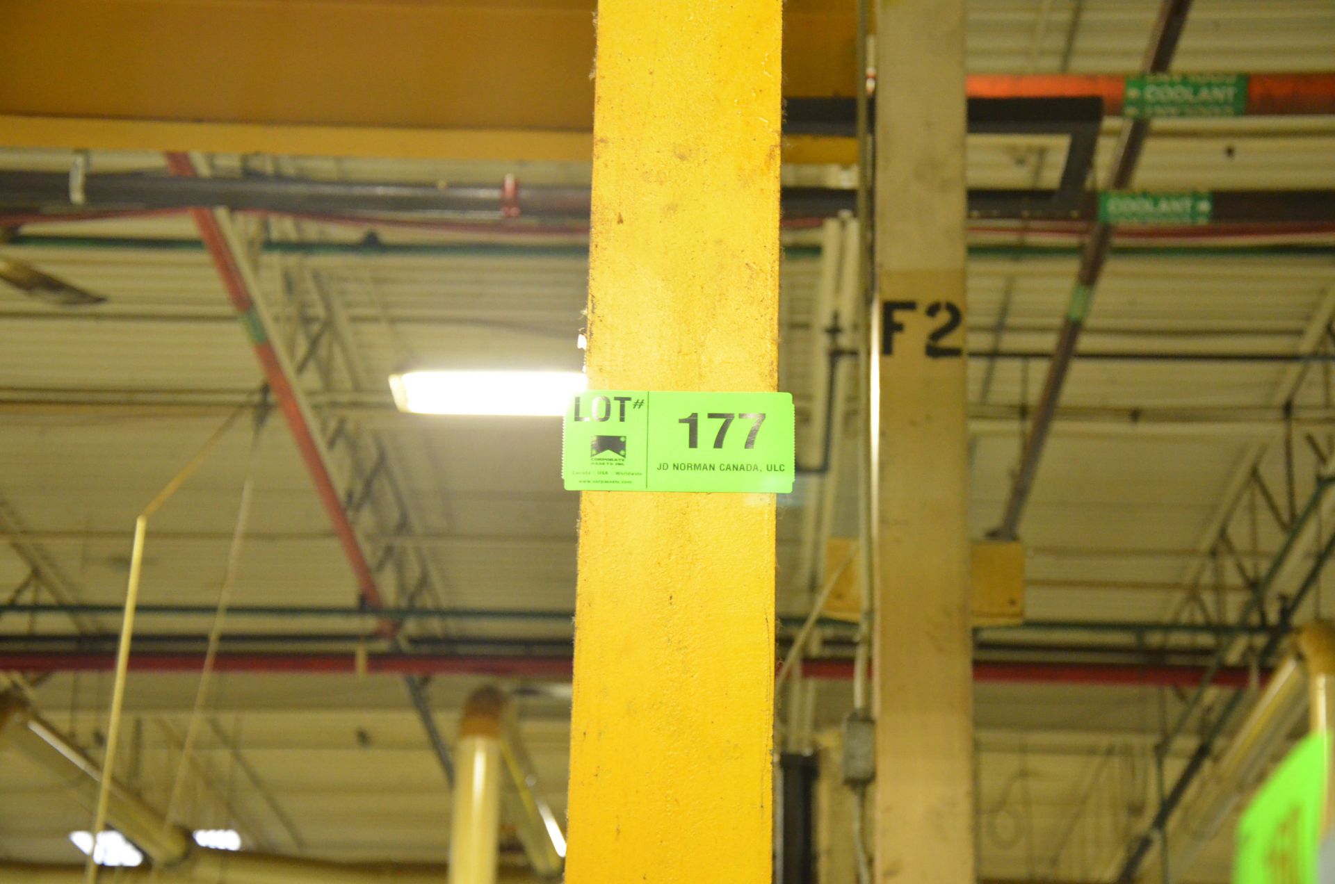 MFG UNKNOWN 2,000 LBS CAPACITY FREESTANDING GANTRY CRANE SYSTEM WITH APPROX 140" SPAN, 160" - Image 3 of 3