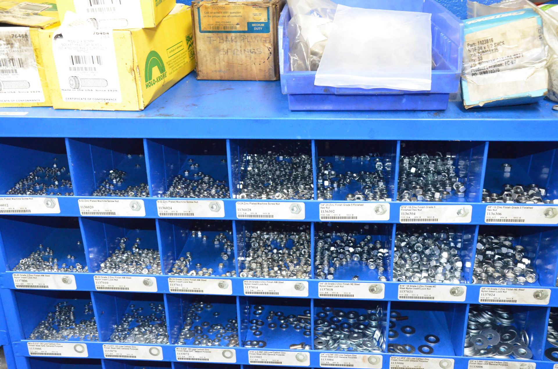 LOT/ FASTENAL PIGEON HOLE INDEX CABINETS WITH FASTENING HARDWARE - Image 4 of 11