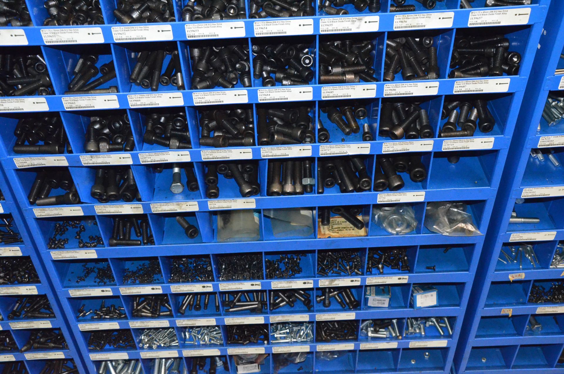 LOT/ FASTENAL PIGEON HOLE INDEX CABINETS WITH FASTENING HARDWARE - Image 9 of 11