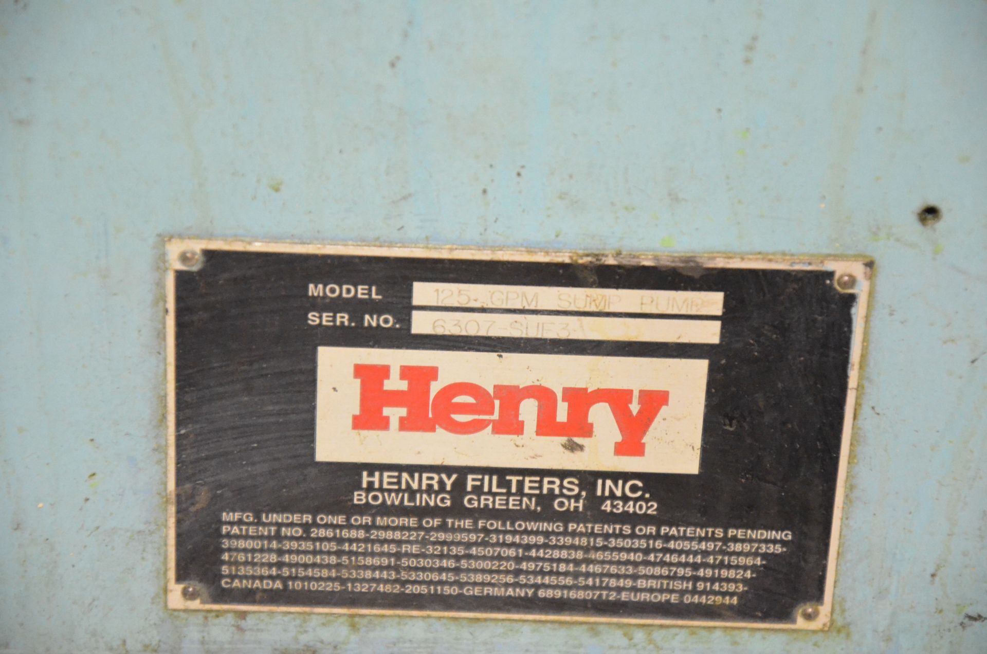 BARNES-HENRY COOLANT FILTRATION SYSTEM WITH HENRY 125 GPM PUMP, ROSEDALE LCO-8 2-STAGE BAG TYPE - Image 3 of 8