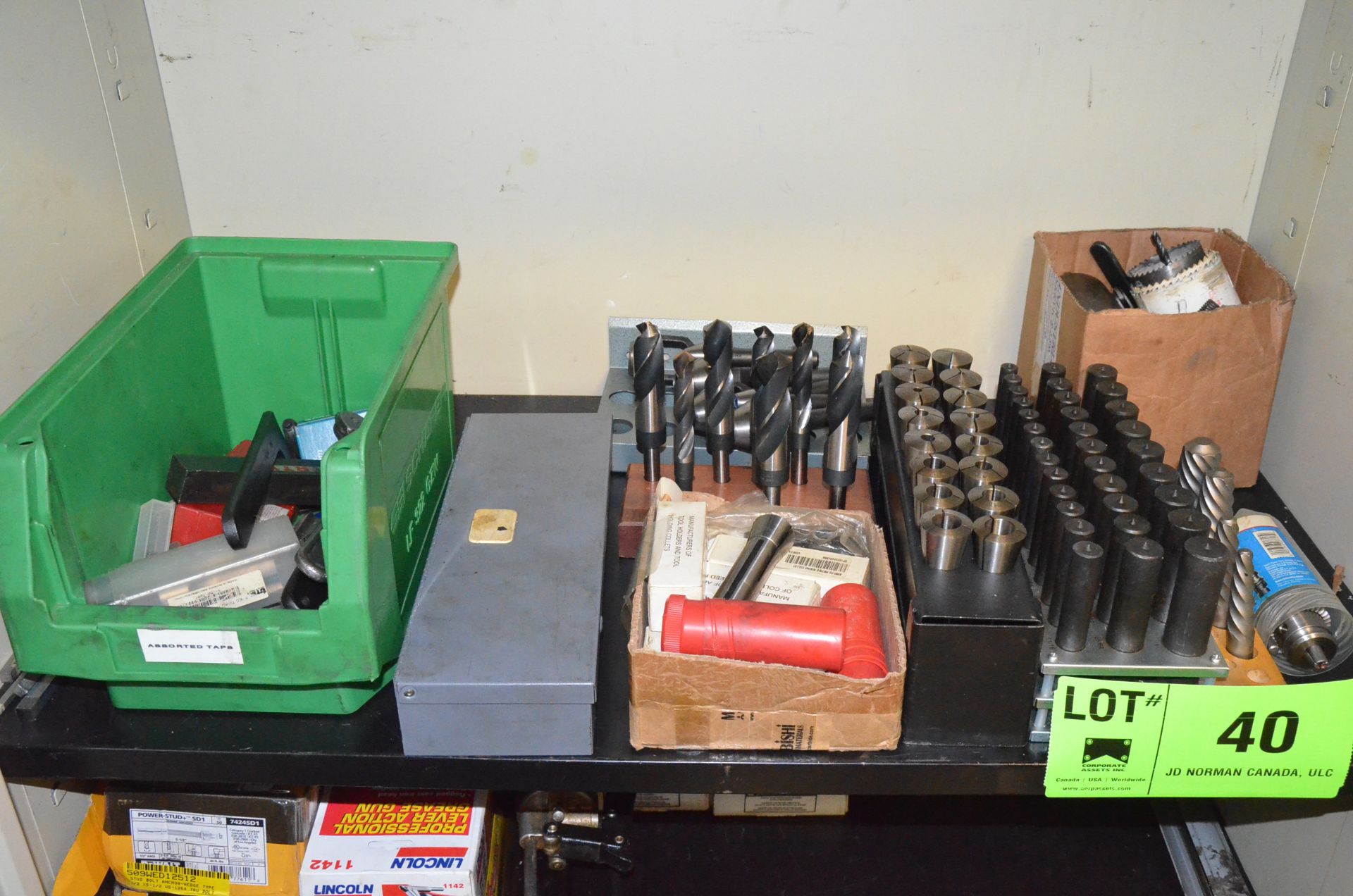 LOT/ CONTENTS OF SHELF - MACHINING TOOLS