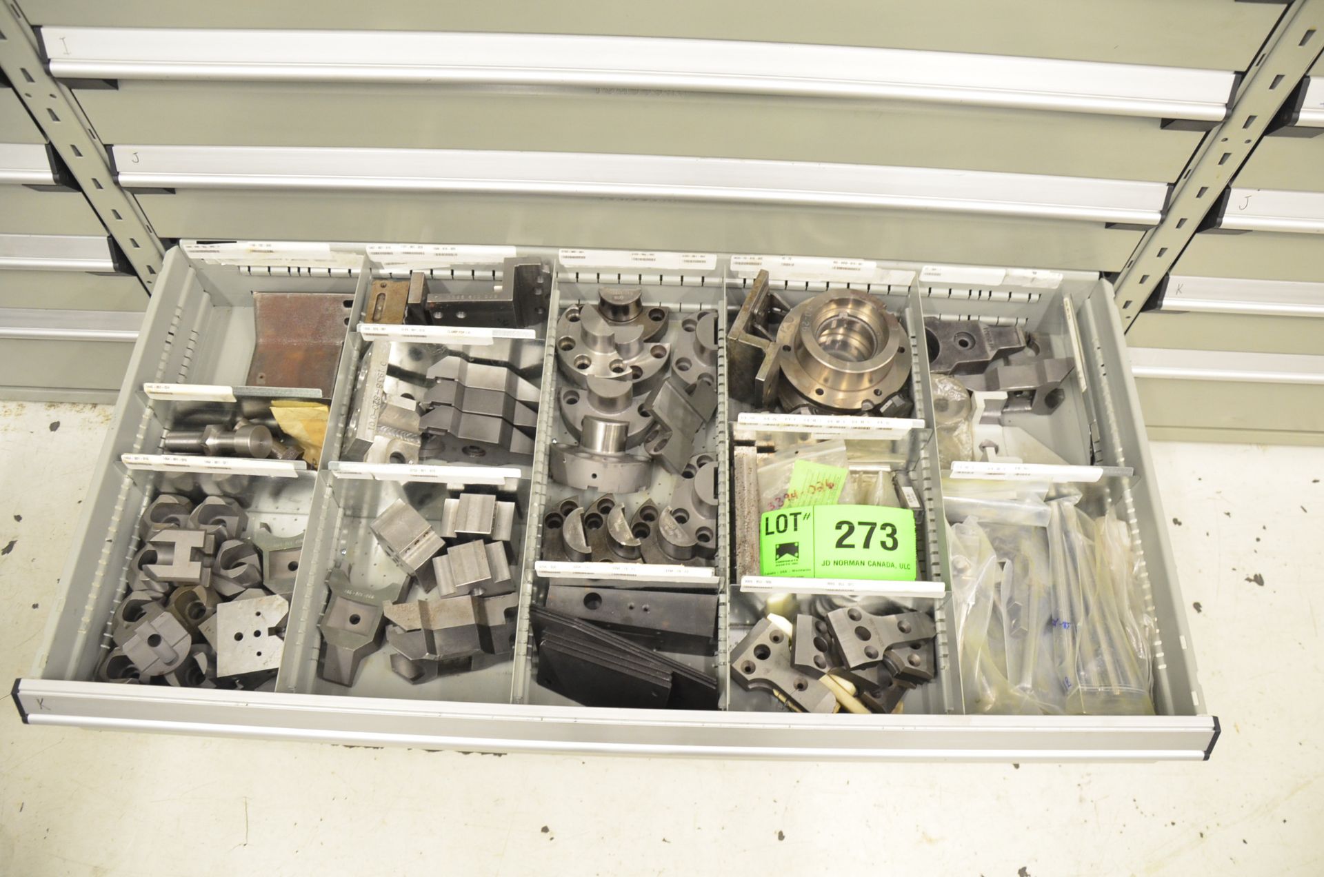 LOT/ CONTENTS OF 9-DRAWER PARTS CABINET - PRODUCTION LINE PARTS, SPARES, CAMS, HARDWARE AND - Image 8 of 9