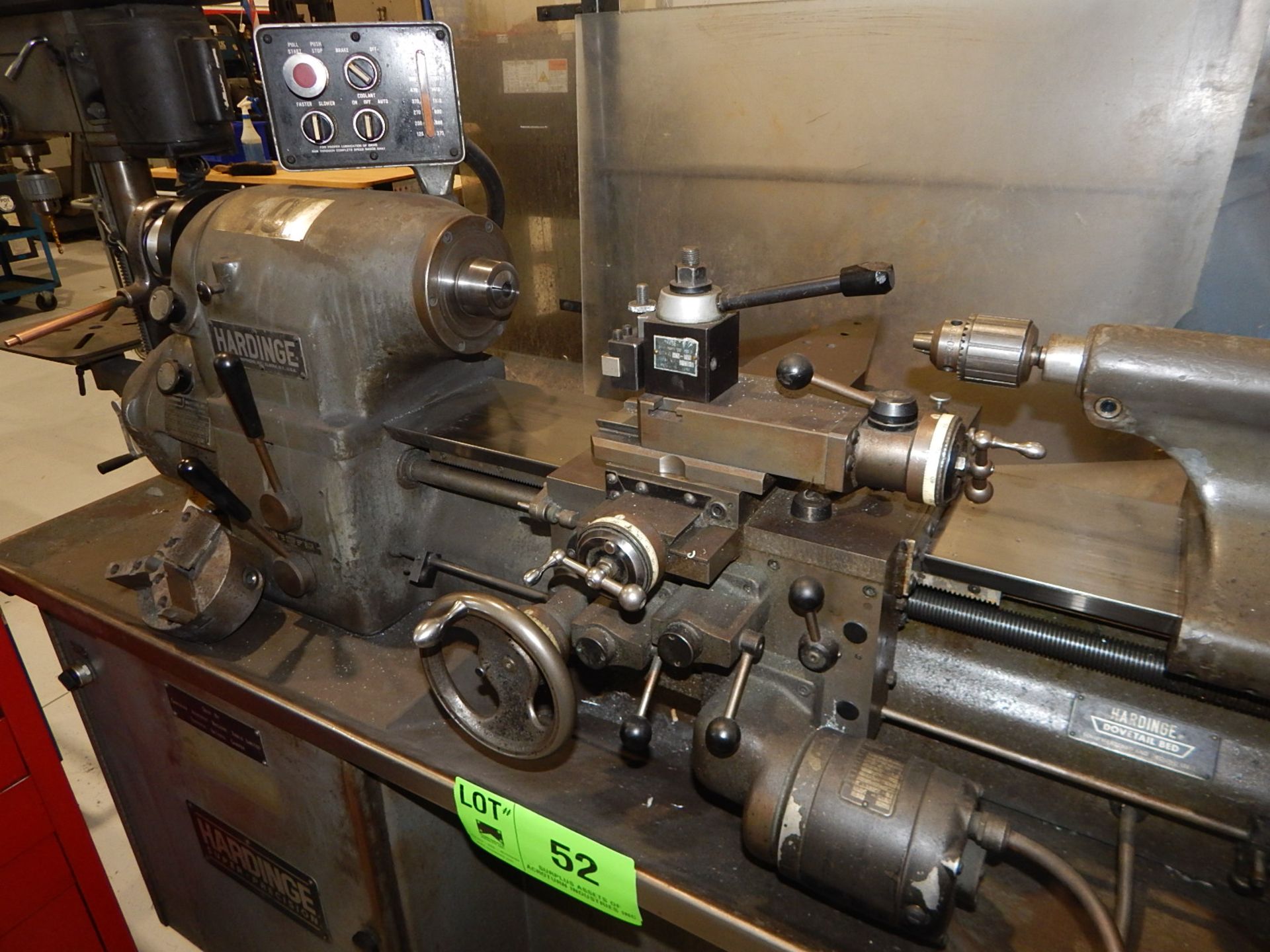 HARDINGE HLV-H SUPER PRECISION TOOL ROOM LATHE WITH 11" SWING, 18" BETWEEN CENTERS, 1" BORE, - Image 2 of 9