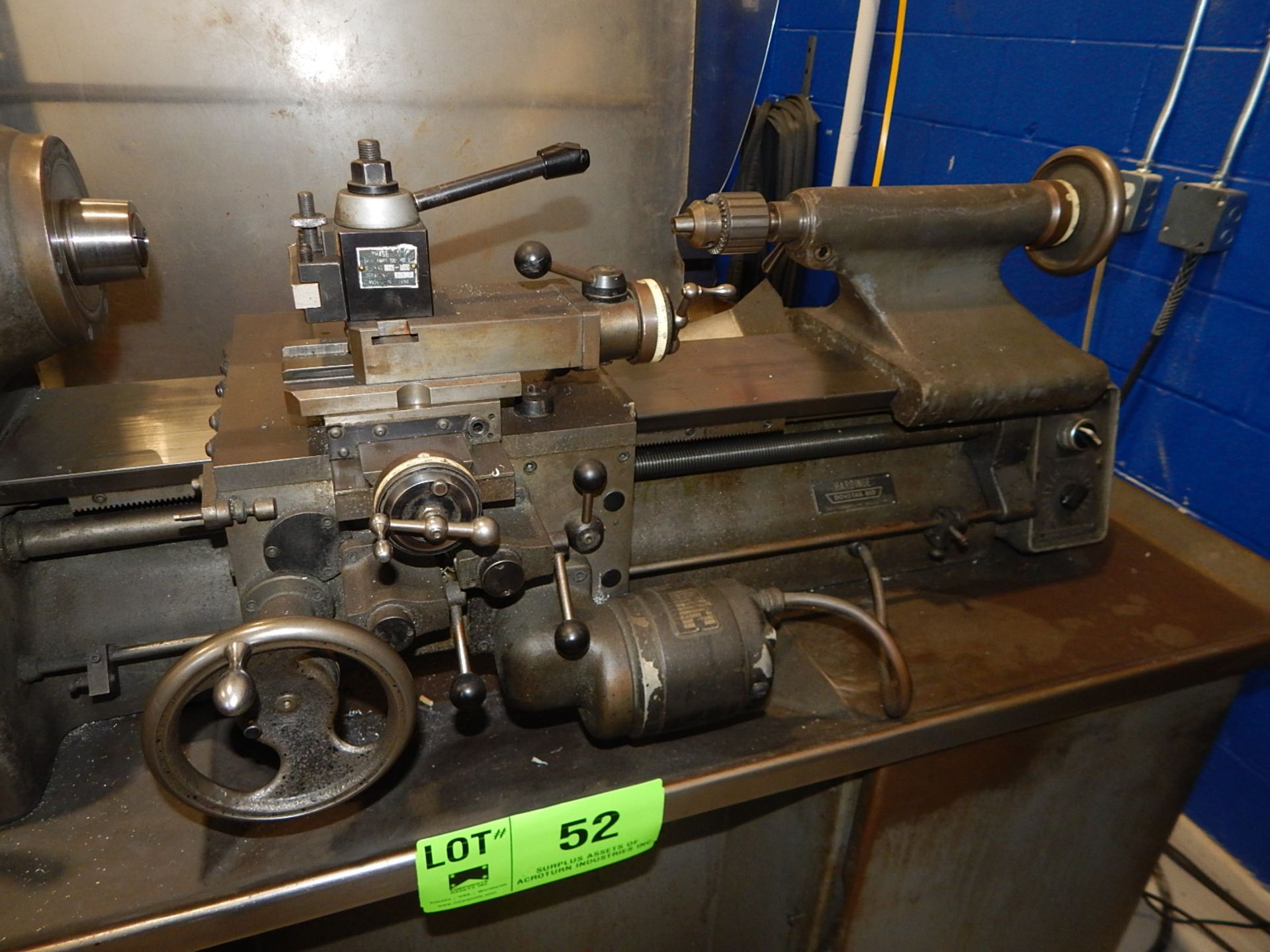 HARDINGE HLV-H SUPER PRECISION TOOL ROOM LATHE WITH 11" SWING, 18" BETWEEN CENTERS, 1" BORE, - Image 7 of 9