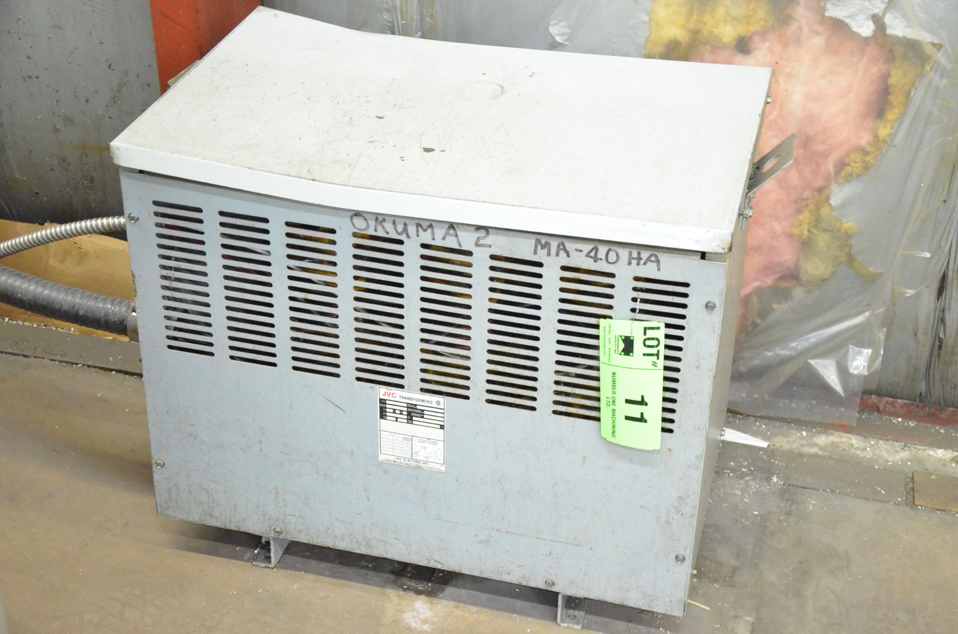 REX 45KVA/600-220V/3PH/60HZ TRANSFORMER, S/N N/A (CI) [RIGGING FEES FOR LOT# 11 - $150 PLUS