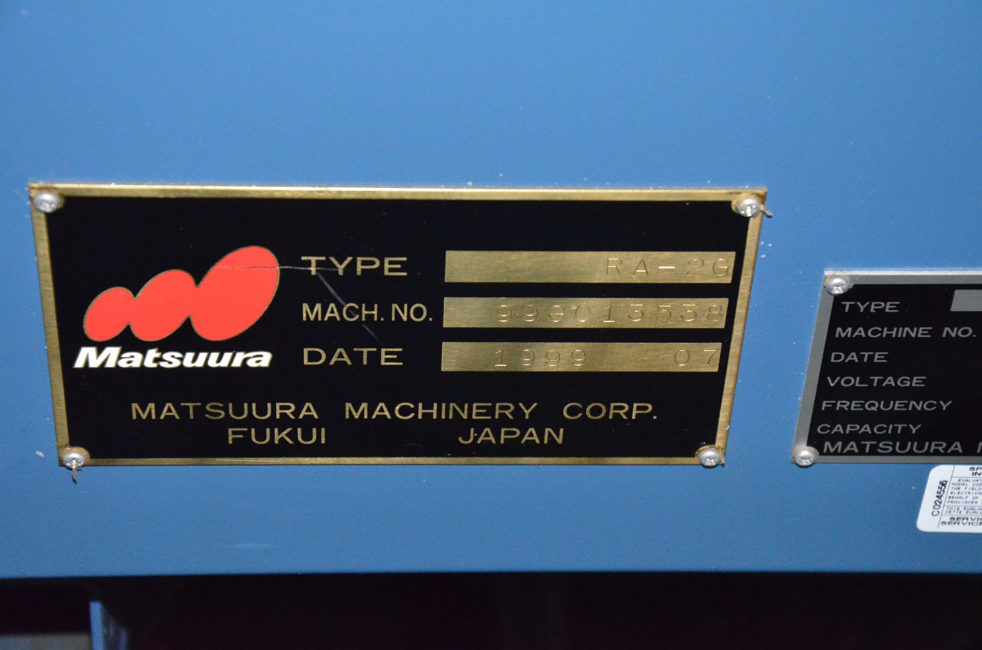 MATSUURA RA-2G CNC TWIN PALLET CNC VERTICAL MACHINING CENTER WITH MATSUURA YASNAC J300 CNC - Image 11 of 19