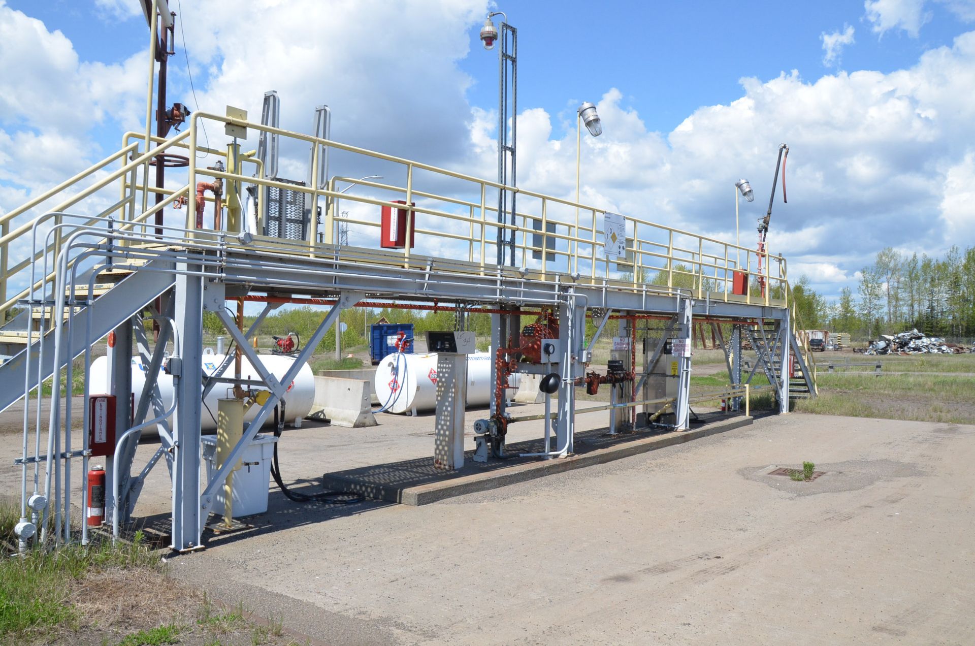 LOT/ FUEL STATION WITH (2) DIESEL PUMPS, GASOLINE PUMP, RACK AND FIRE SUPPRESSION, S/N N/A [ - Image 2 of 11