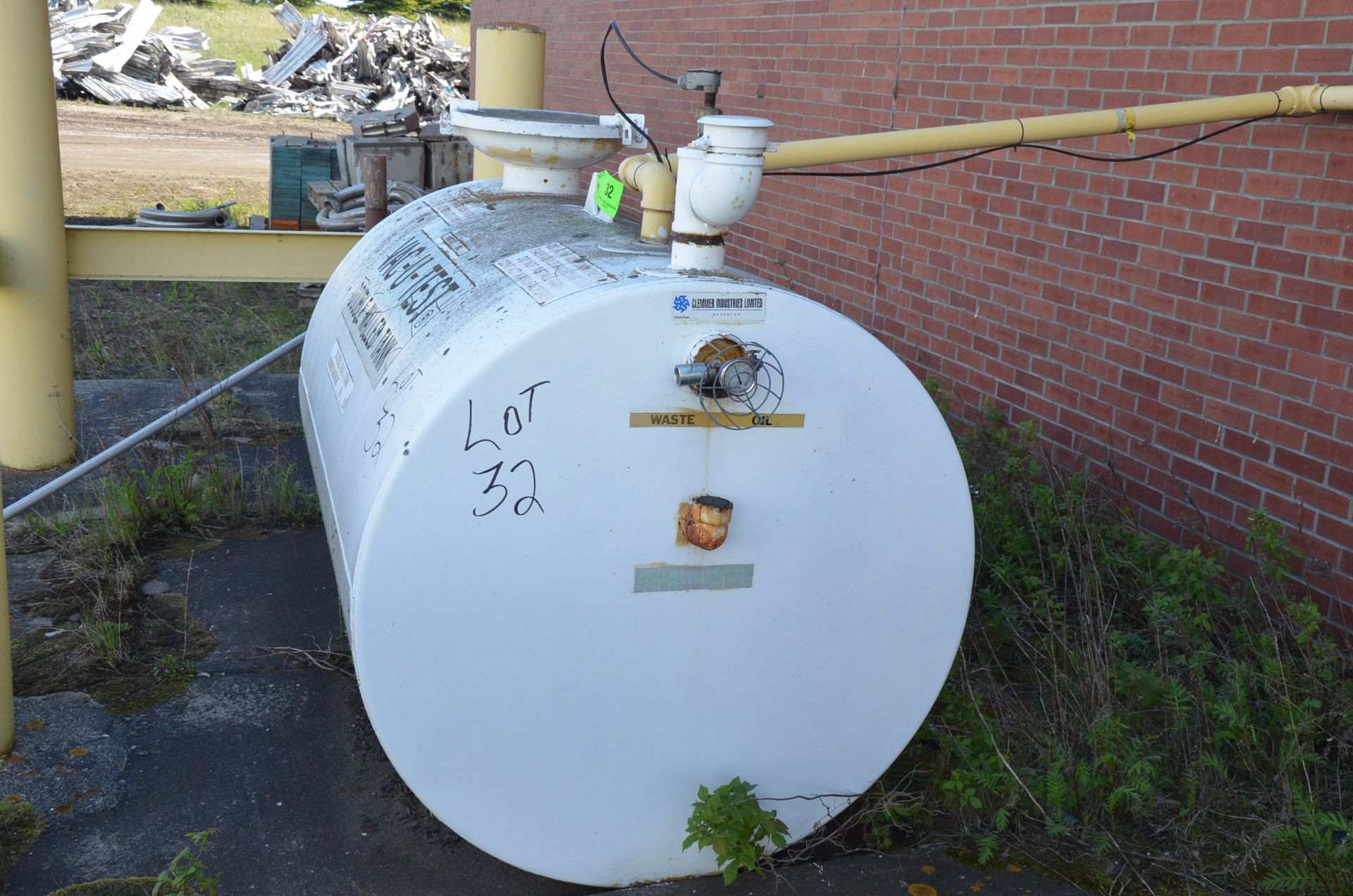 CLEMMER INDUSTRIES 2,000 LITER CAPACITY DOUBLE WALL ABOVE GROUND FUEL STORAGE TANK, S/N B149707C [ - Image 2 of 4