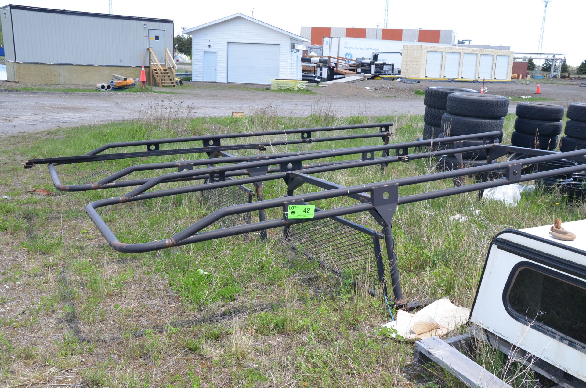 LOT/ (2) ADRIAN STEEL PICK-UP TRUCK RACKS AND GRP FIBERGLASS TRUCK CAP - Image 2 of 4