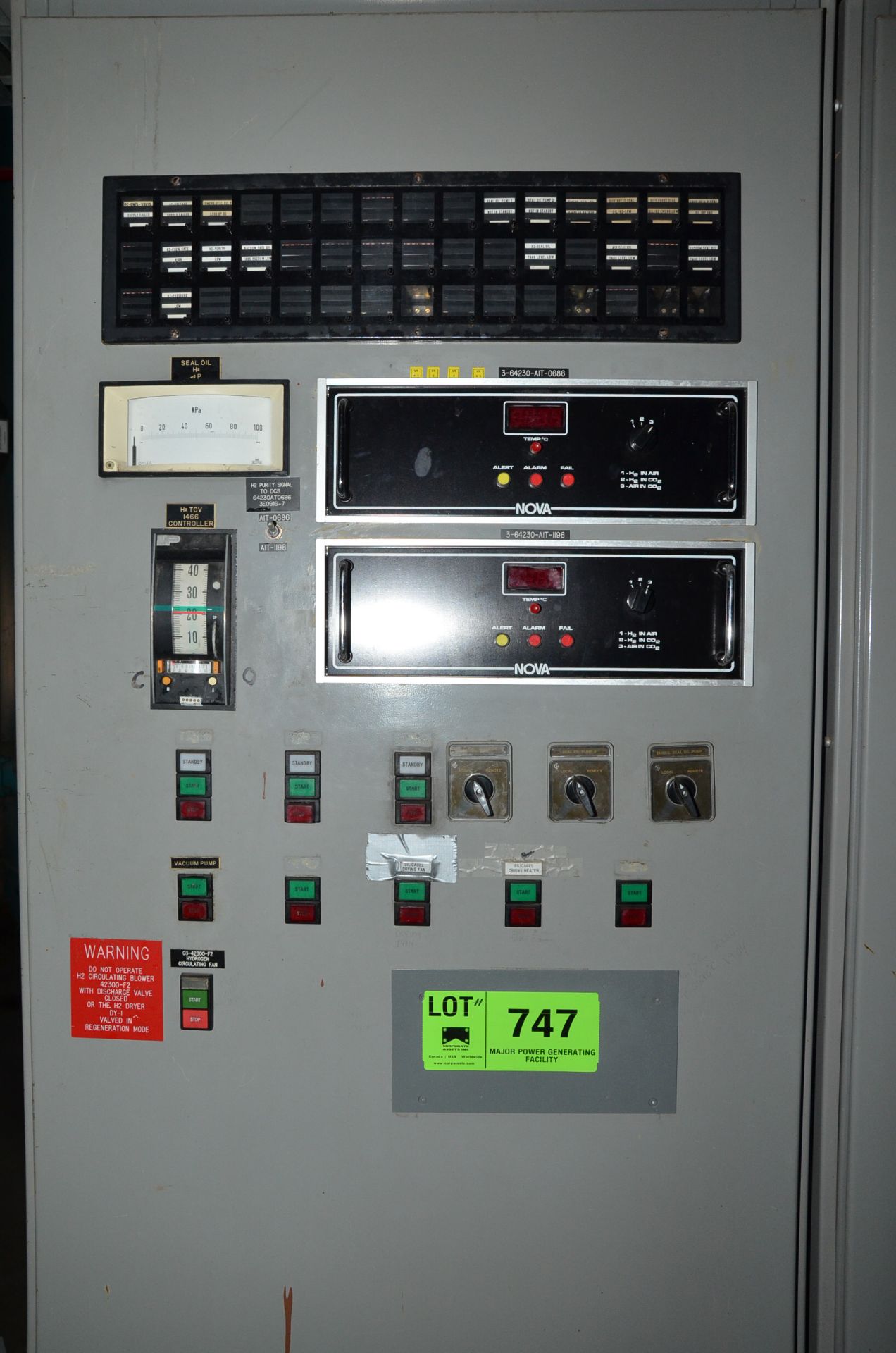 LOT/ HYDROGEN MONITORING CABINET WITH INSTRUMENTS [RIGGING FEE FOR LOT #747 - $TBD USD PLUS - Image 2 of 2