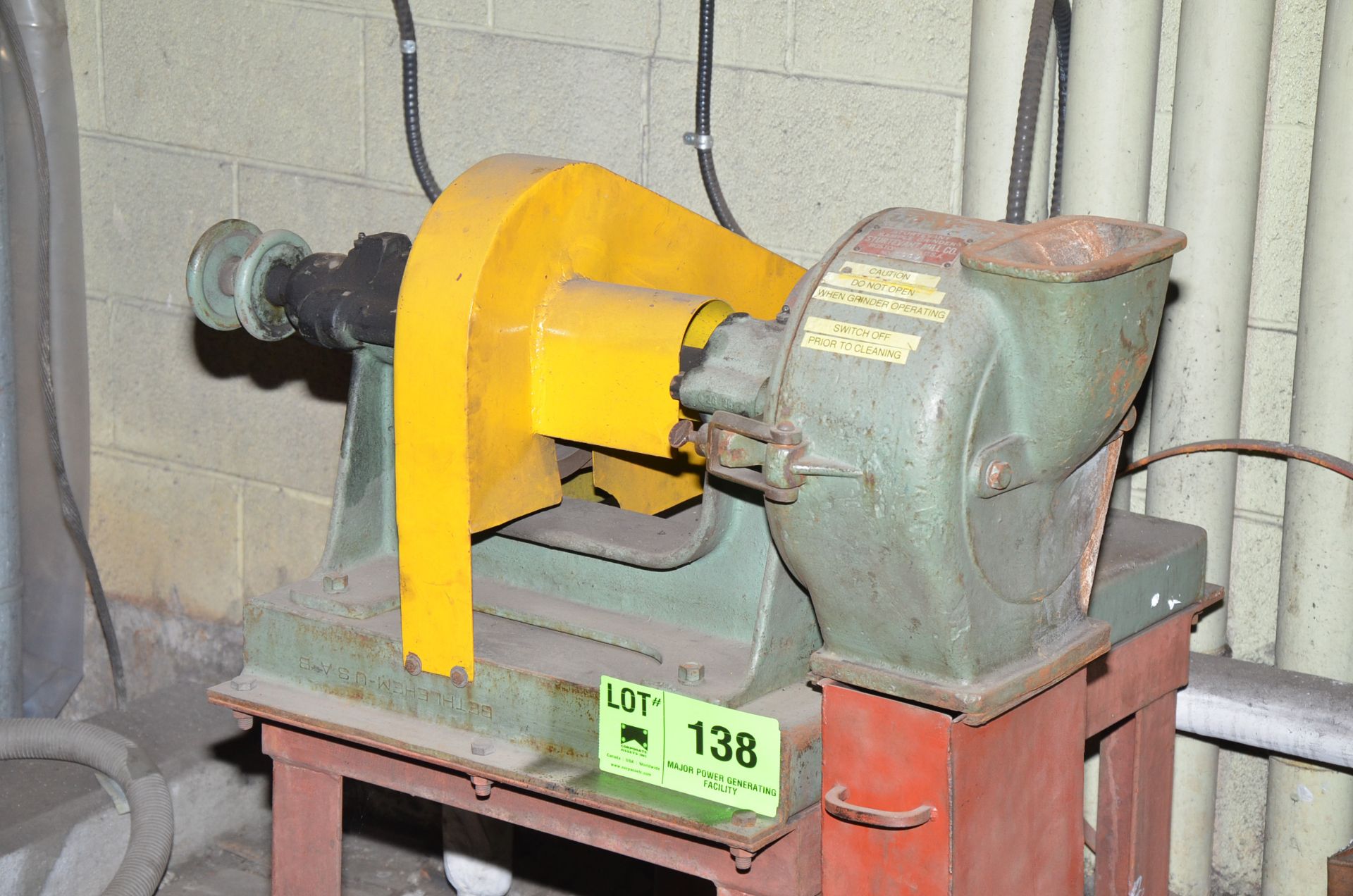 STURTEVANT MILL SAMPLE GRINDER, S/N N/A [RIGGING FEE FOR LOT #138 - $125 USD PLUS APPLICABLE TAXES]