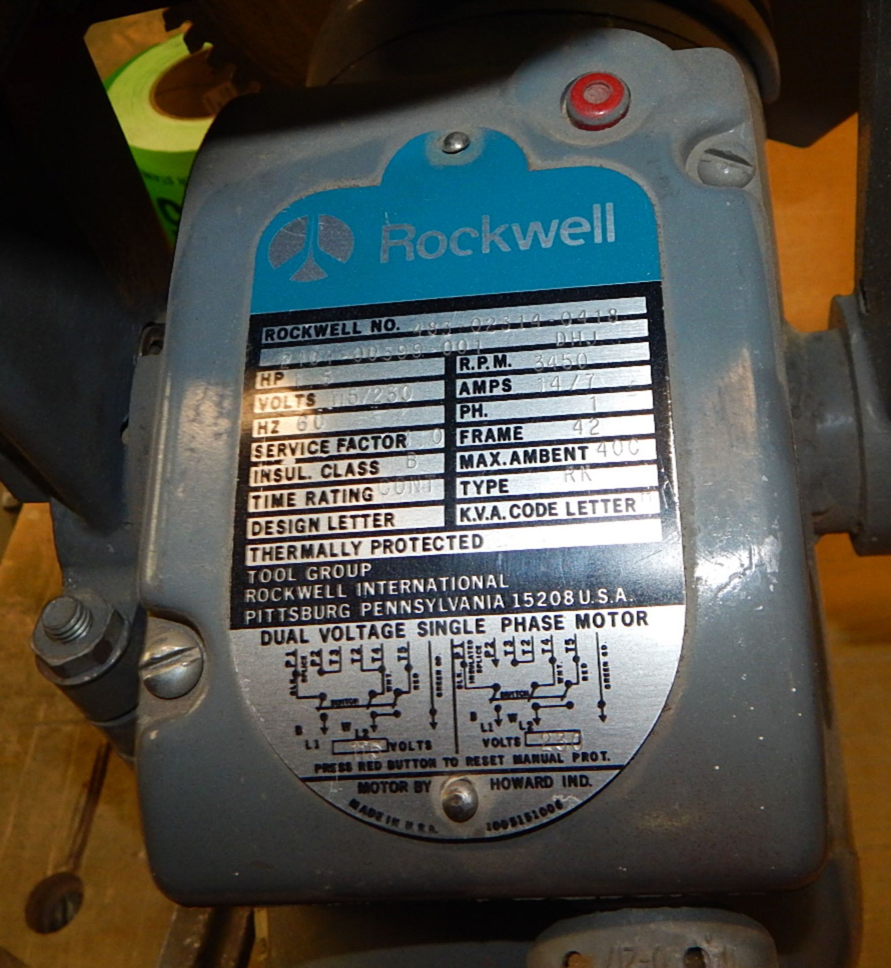 DELTA ROCKWELL DOUBLE MITER RADIAL ARM SAW WITH 10" BLADE S/N: N/A - Image 7 of 7