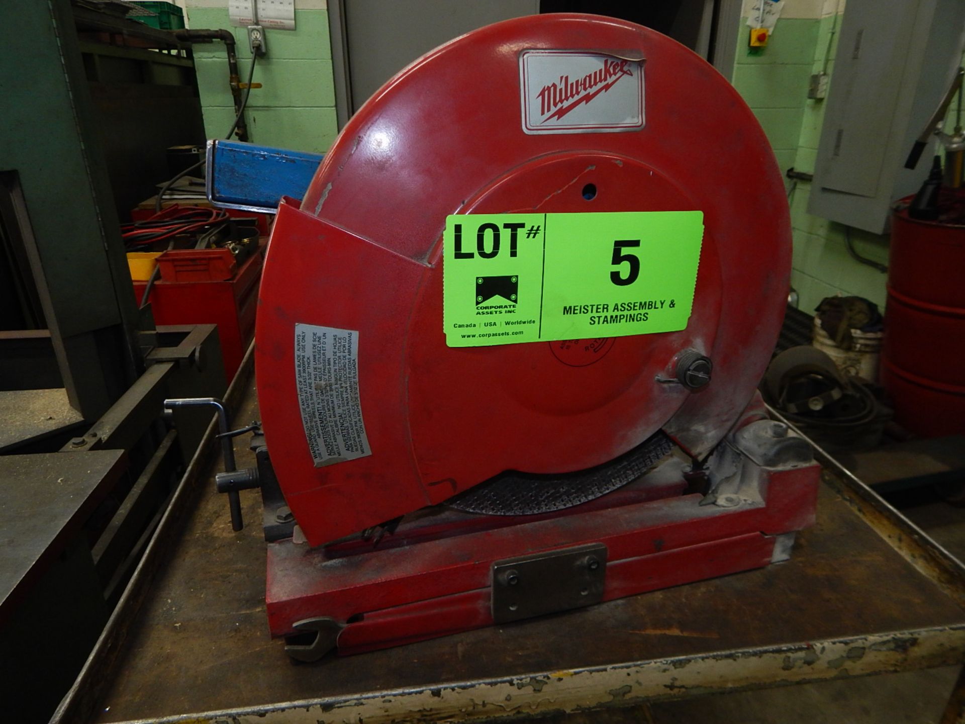 MILWAUKEE 14" ABRASIVE CUT-OFF SAW, S/N: N/A