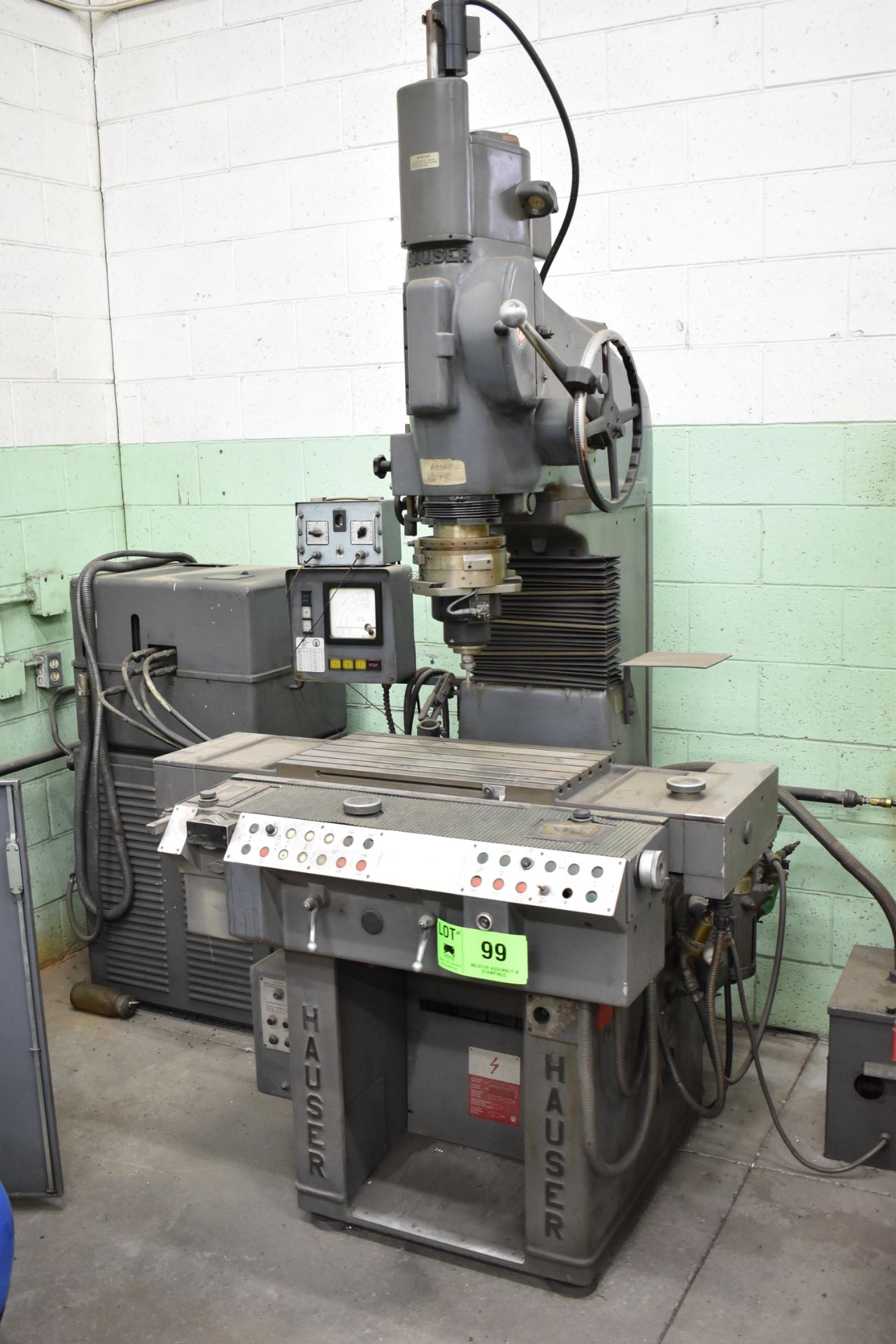 HENRI HAUSER 3SM.O JIG GRINDER WITH SPEEDS TO 80,000RPM, 12.5" X 23.25" T-SLOT TABLE, S/N: 80 [