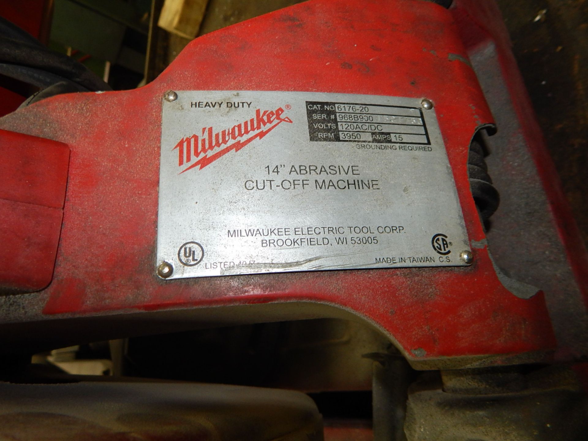 MILWAUKEE 14" ABRASIVE CUT-OFF SAW, S/N: N/A - Image 2 of 2