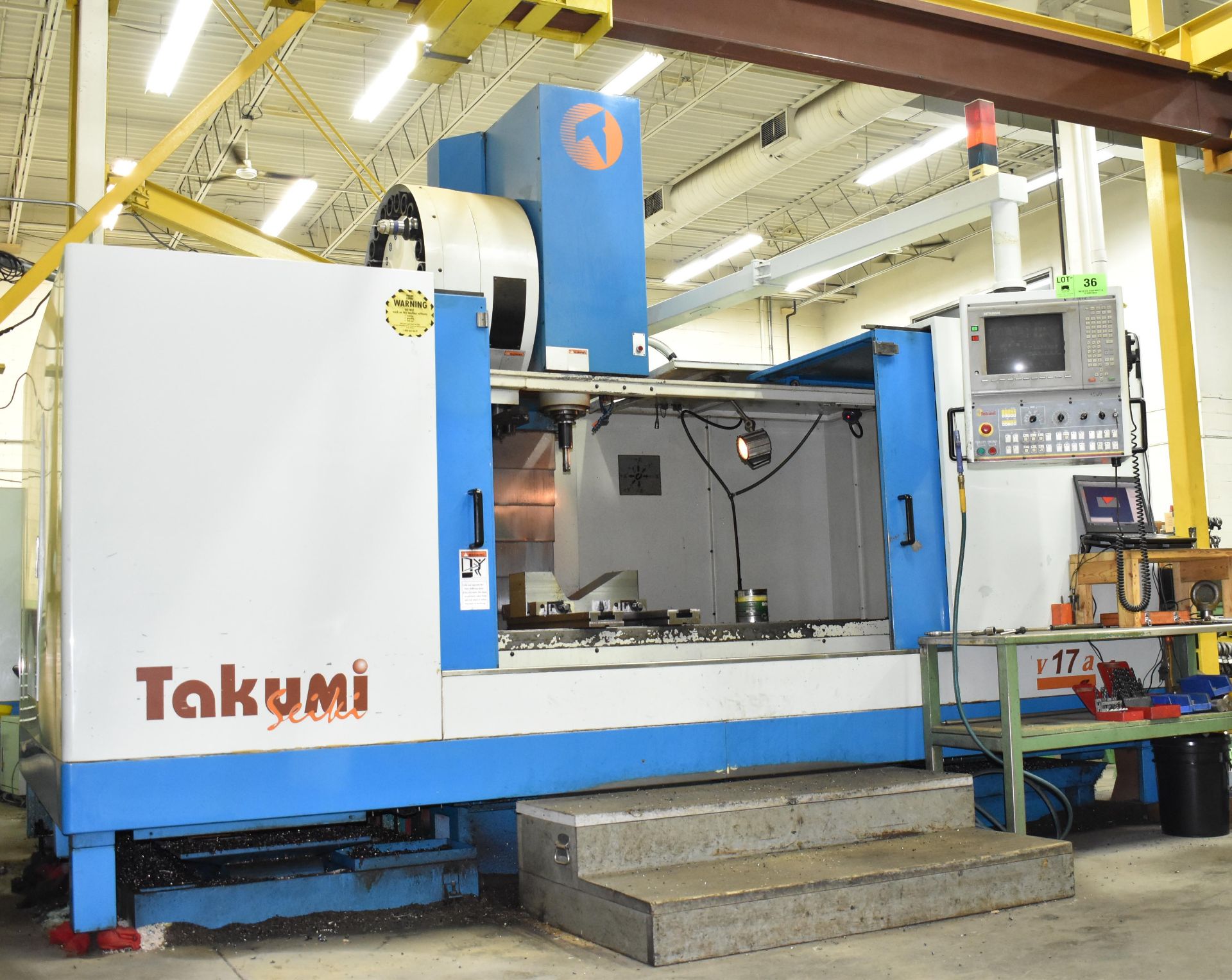 TAKUMI SEIKI (2000) V17A CNC VERTICAL MACHINING CENTER WITH TRAVELS X- 66.9", Y- 33.5", Z- 29.6", - Image 2 of 17