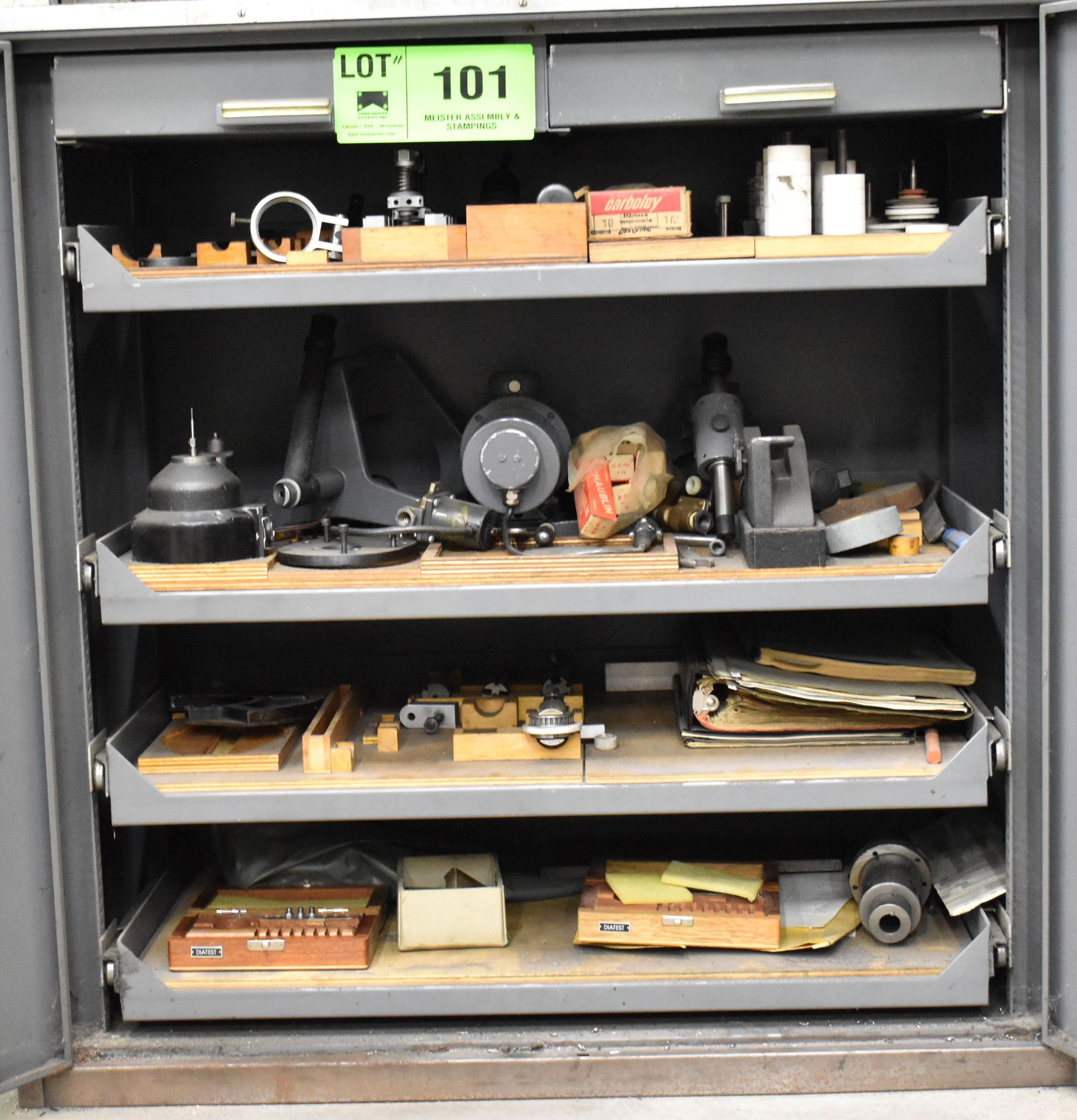 LOT/ CABINET WITH CONTENTS CONSISTING OF HAUSER TOOLING