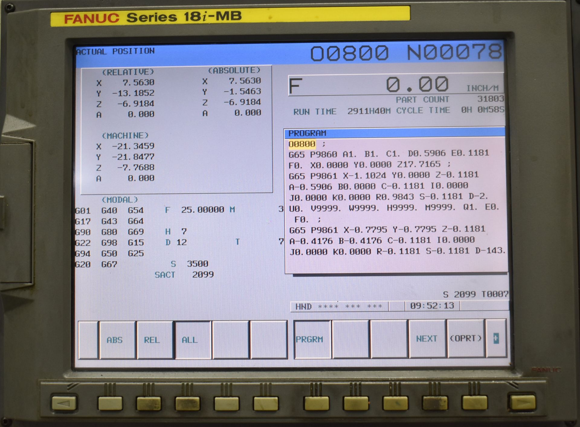 FIRST (2008) V-43, CNC HIGH SPEED VERTICAL MACHINING CENTER WITH FANUC SERIES 18I-MB CNC CONTROL, - Image 12 of 15