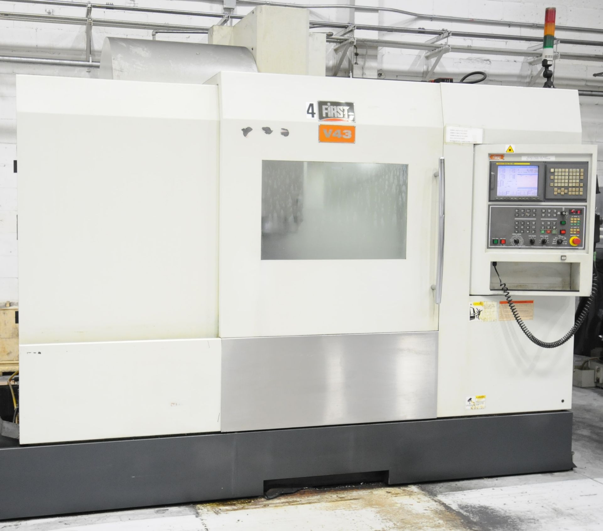 FIRST (2008) V-43, CNC HIGH SPEED VERTICAL MACHINING CENTER WITH FANUC SERIES 18I-MB CNC CONTROL,