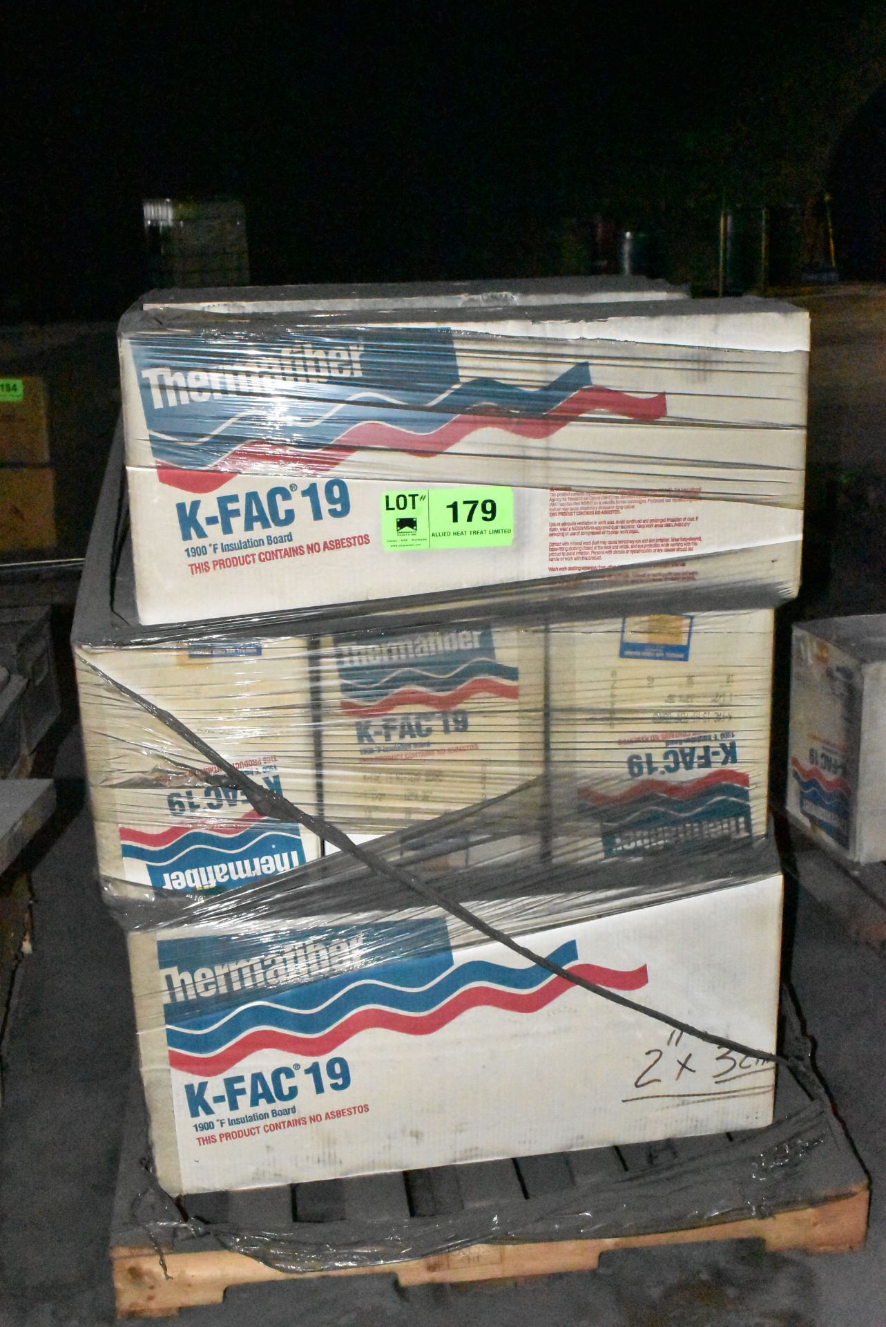 LOT/ K-FAC 19 THERMAFIBER 1,900DEG INSULATION BOARD