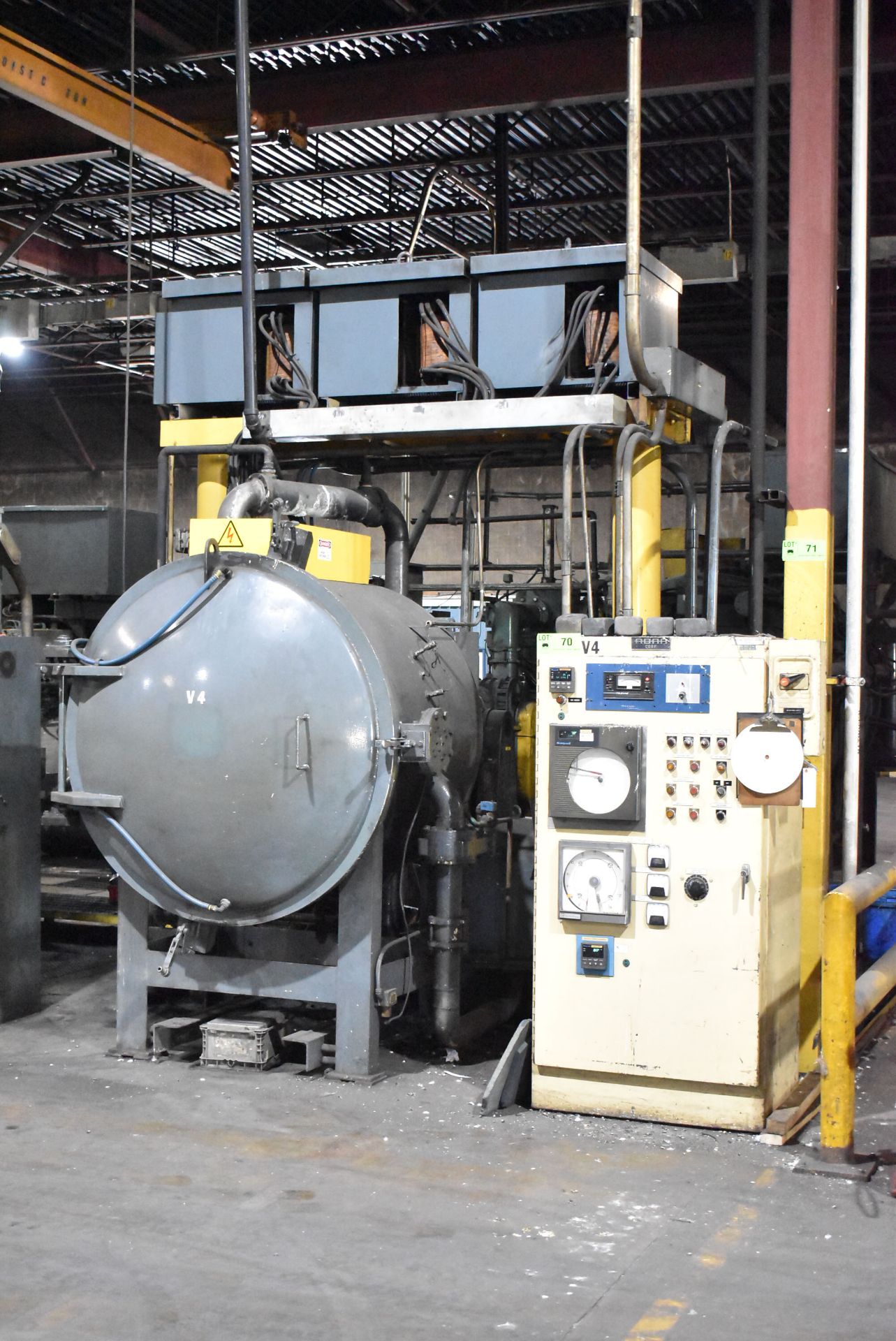 ABAR HR 34-T ELECTRIC VACUUM FURNACE WITH 1500 DEGREES F MAX TEMP, 24"Wx24"Hx36"D APPROX SIZE, 1,