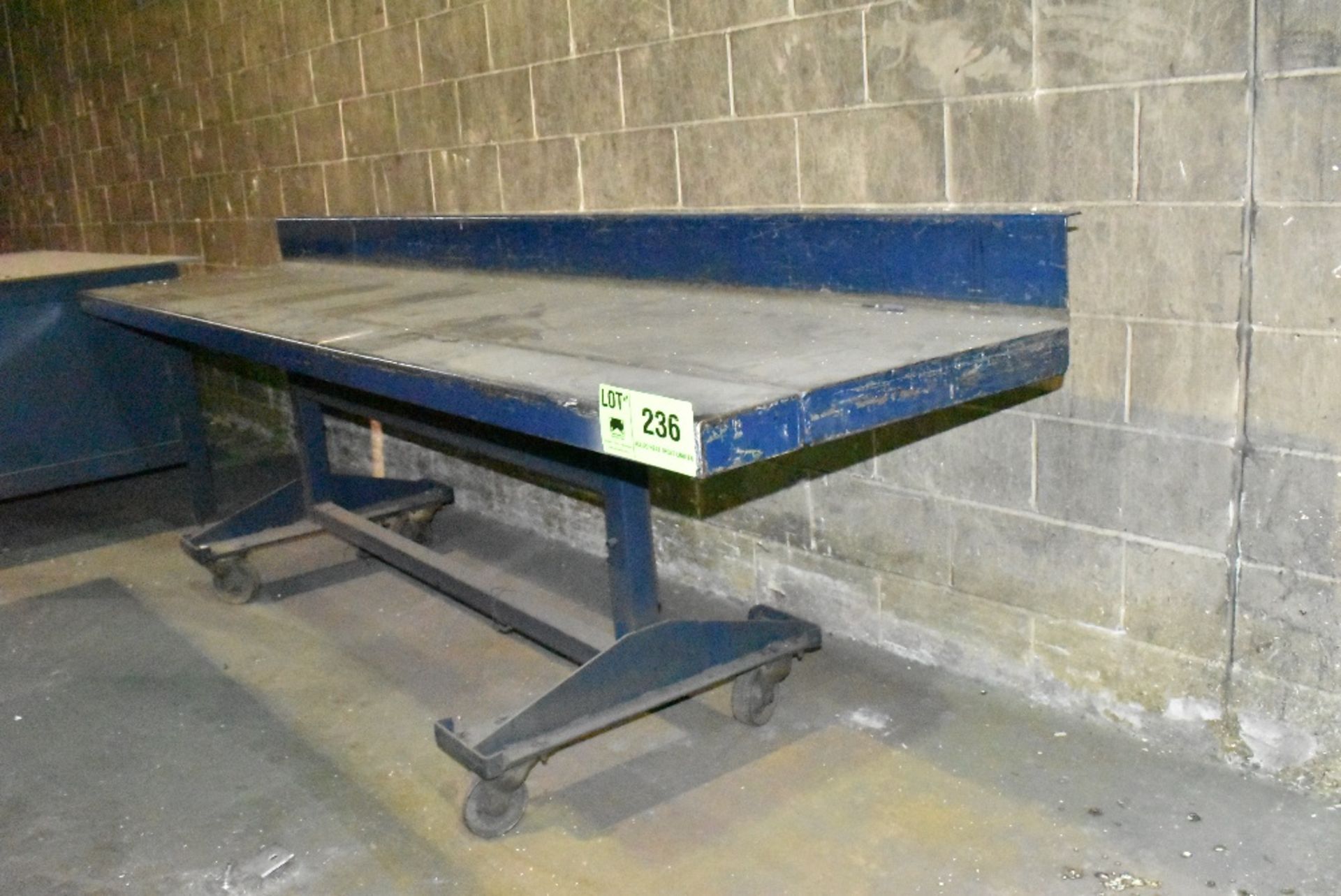 ROLLING SHOP TABLE, S/N: N/A