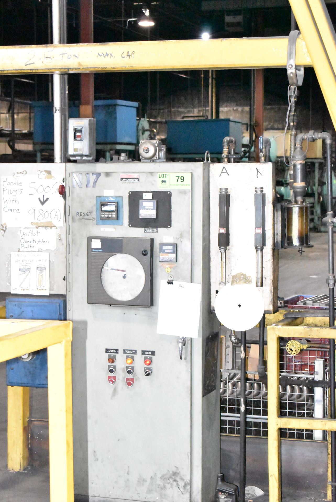 LINDBERG 12-EC 33-48-12 PIT TYPE ELECTRIC NITRIDING FURNACE WITH 1250 DEGREES F MAX TEMP, 28" - Image 5 of 10