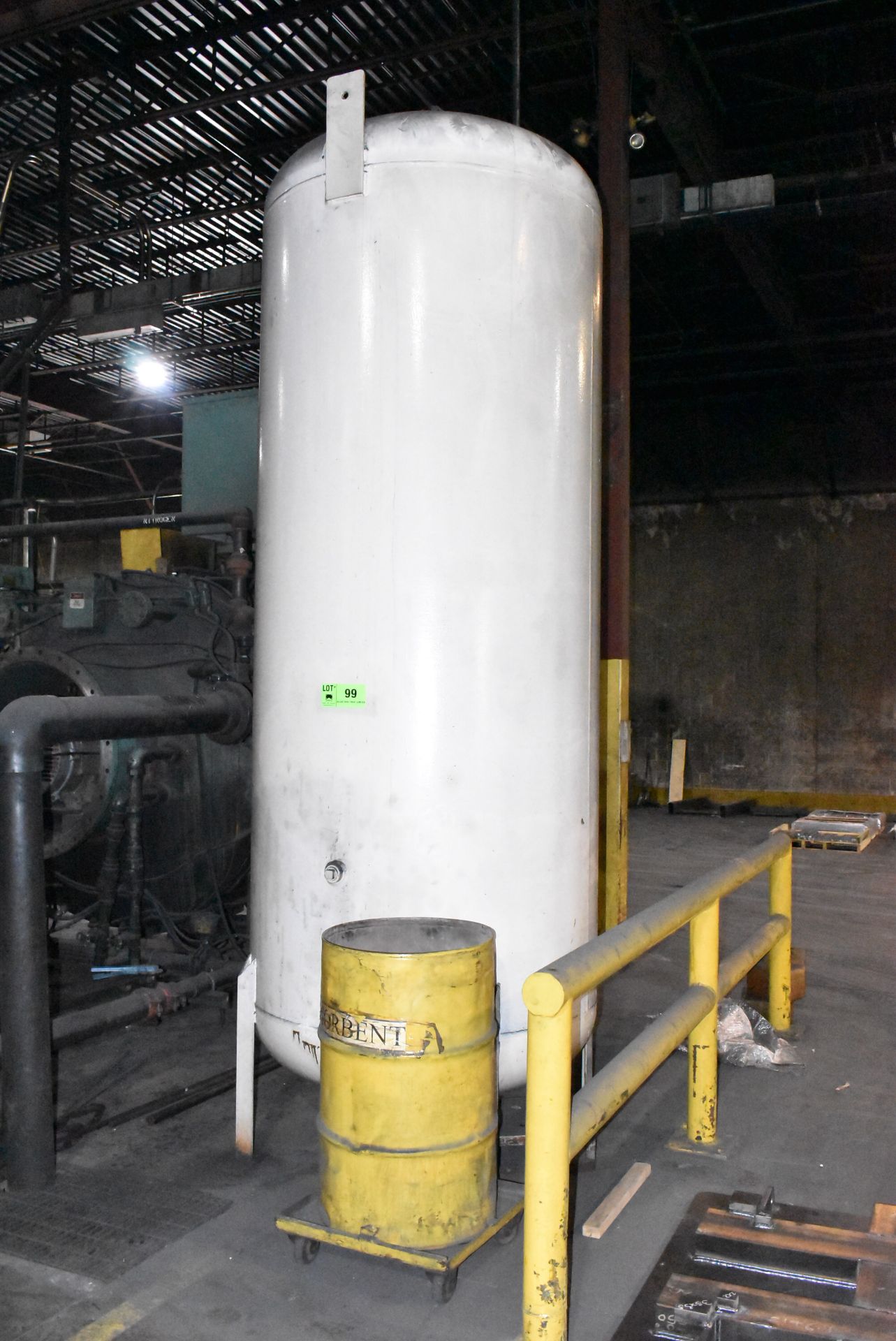 500GAL CAPACITY GAS RECEIVER TANK, S/N: N/A