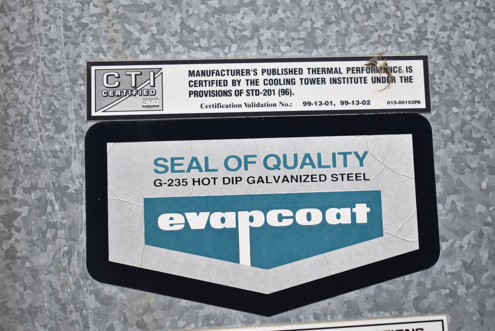 EVAPCO AT 19-96 COOLING TOWER WITH 15HP FAN MOTOR, 480GPM WATER CAPACITY, AND - Image 4 of 7