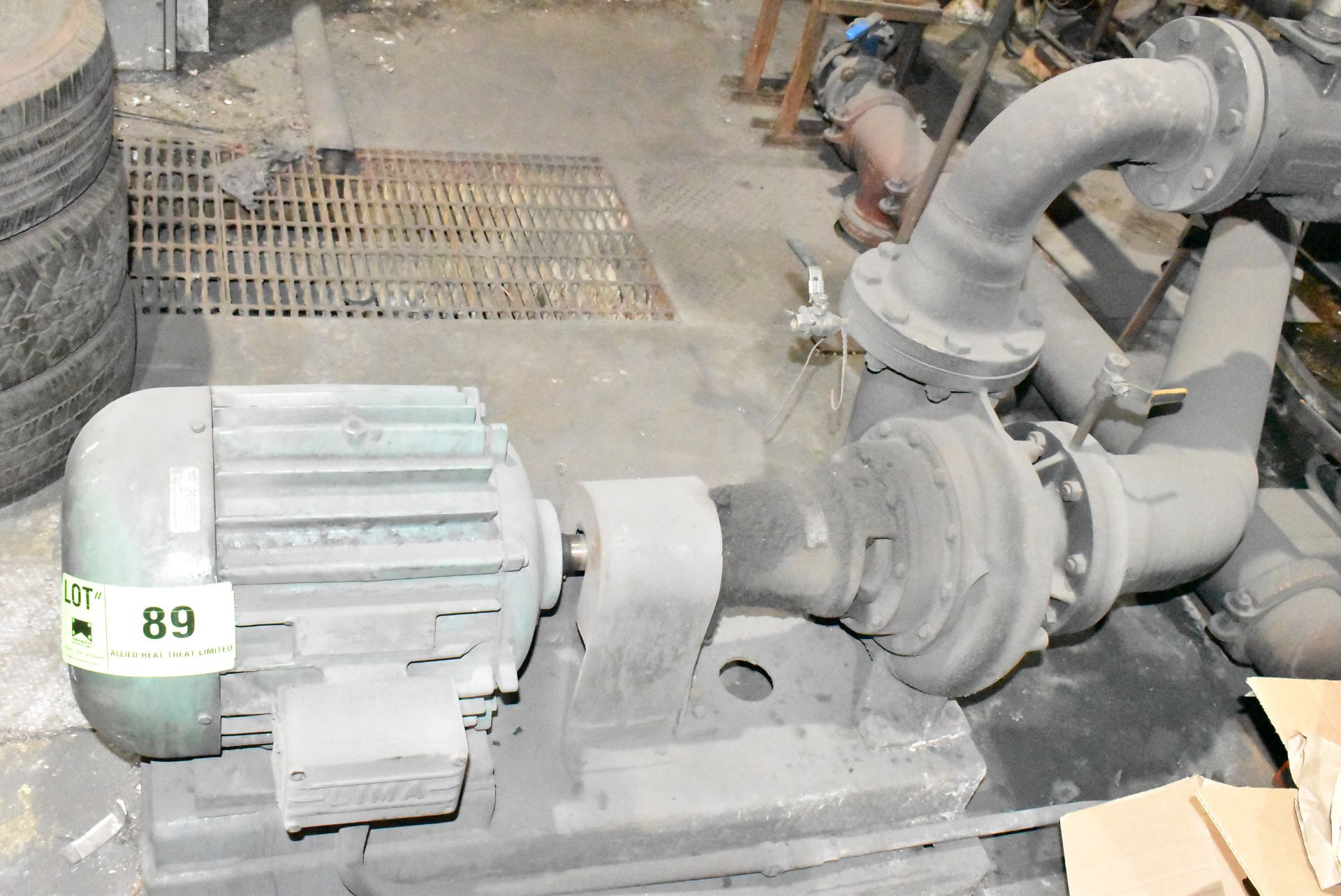 MFG UNKNOWN CENTRIFUGAL TRANSFER PUMP ASSEMBLY WITH ELECTRIC MOTOR, S/N: N/A