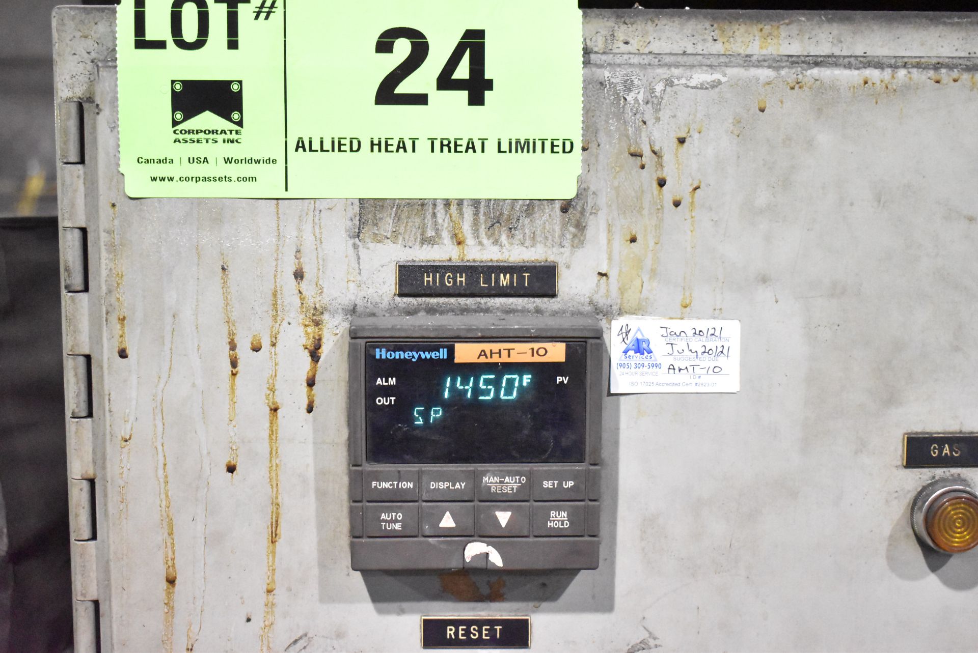 PYRADIA FH 415923 TC ELECTRIC TEMPER FURNACE WITH SYSCON REX C-900 DIGITAL TEMPERATURE CONTROLLER, - Image 8 of 14
