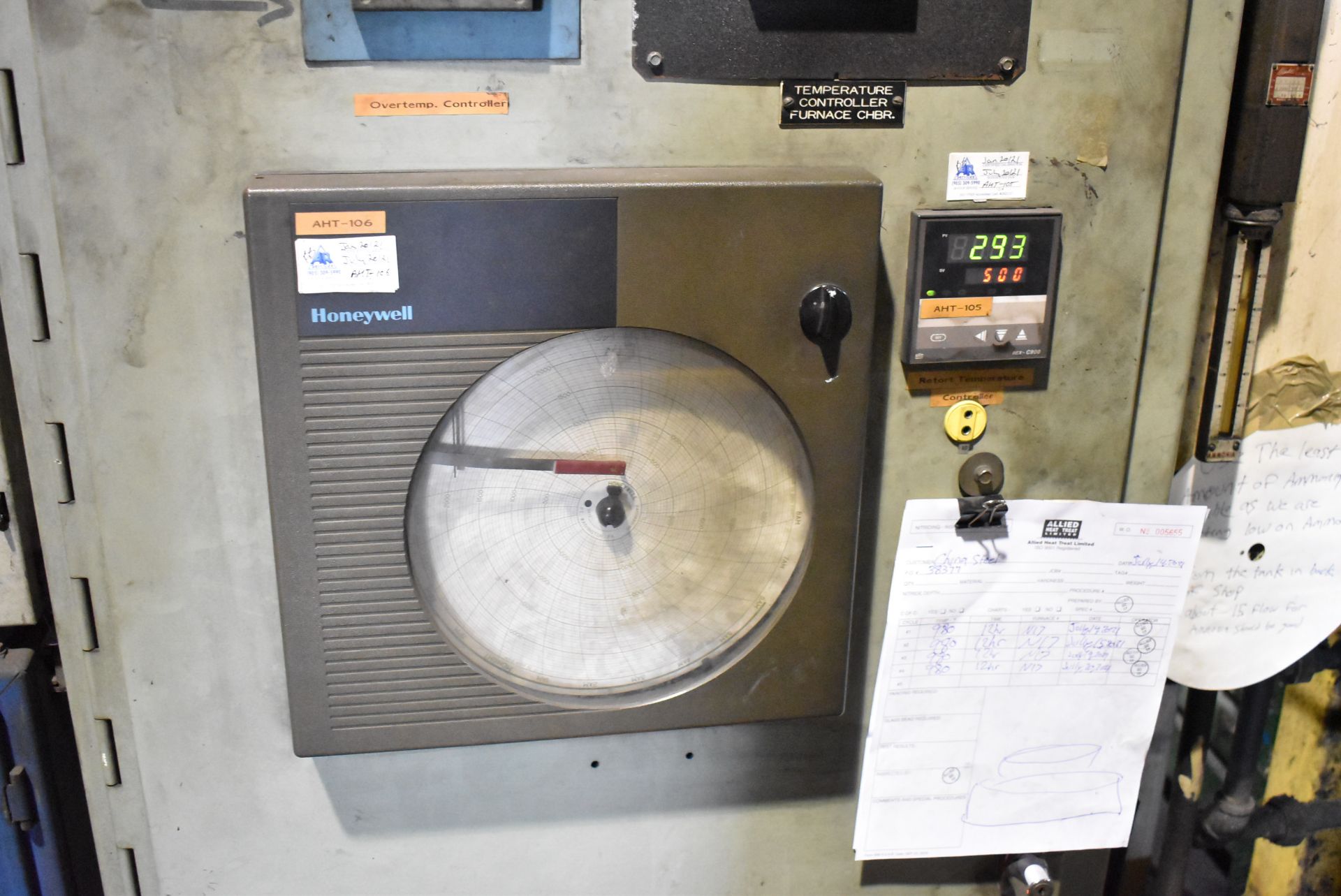 LINDBERG 12-EC 33-48-12 PIT TYPE ELECTRIC NITRIDING FURNACE WITH 1250 DEGREES F MAX TEMP, 28" - Image 10 of 10