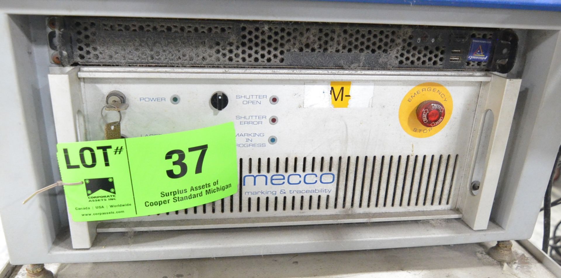 MECCO (2009) MECCOMARK 20WATT FIBER LASER PARTS MARKING SYSTEM WITH WINLASE WINDOWS PC BASED - Image 5 of 6