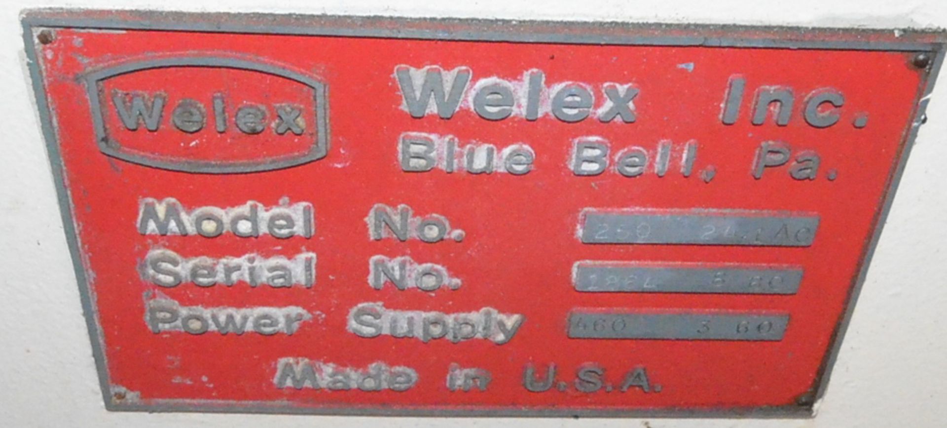 WELEX 250 24:1 AC 2.5" SINGLE SCREW EXTRUDER WITH 48" AIR COOLED BARREL, (3) ZONE DIGITAL BARREL - Image 5 of 11