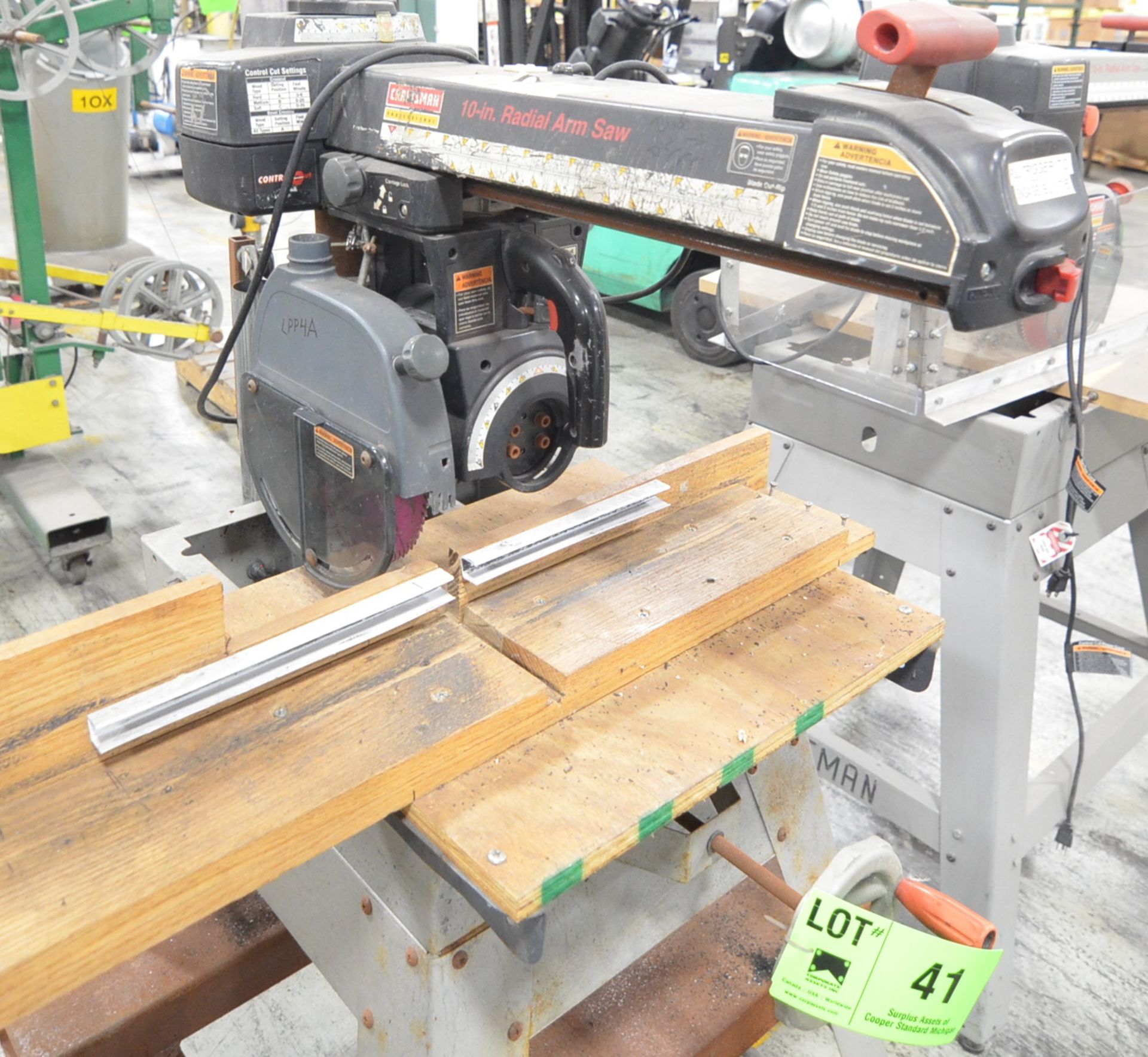 CRAFTSMAN 10" RADIAL ARM SAW WITH STAND, 120-240V/1PH/60HZ, S/N N024512006 [RIGGING FEE FOR LOT # - Image 2 of 3