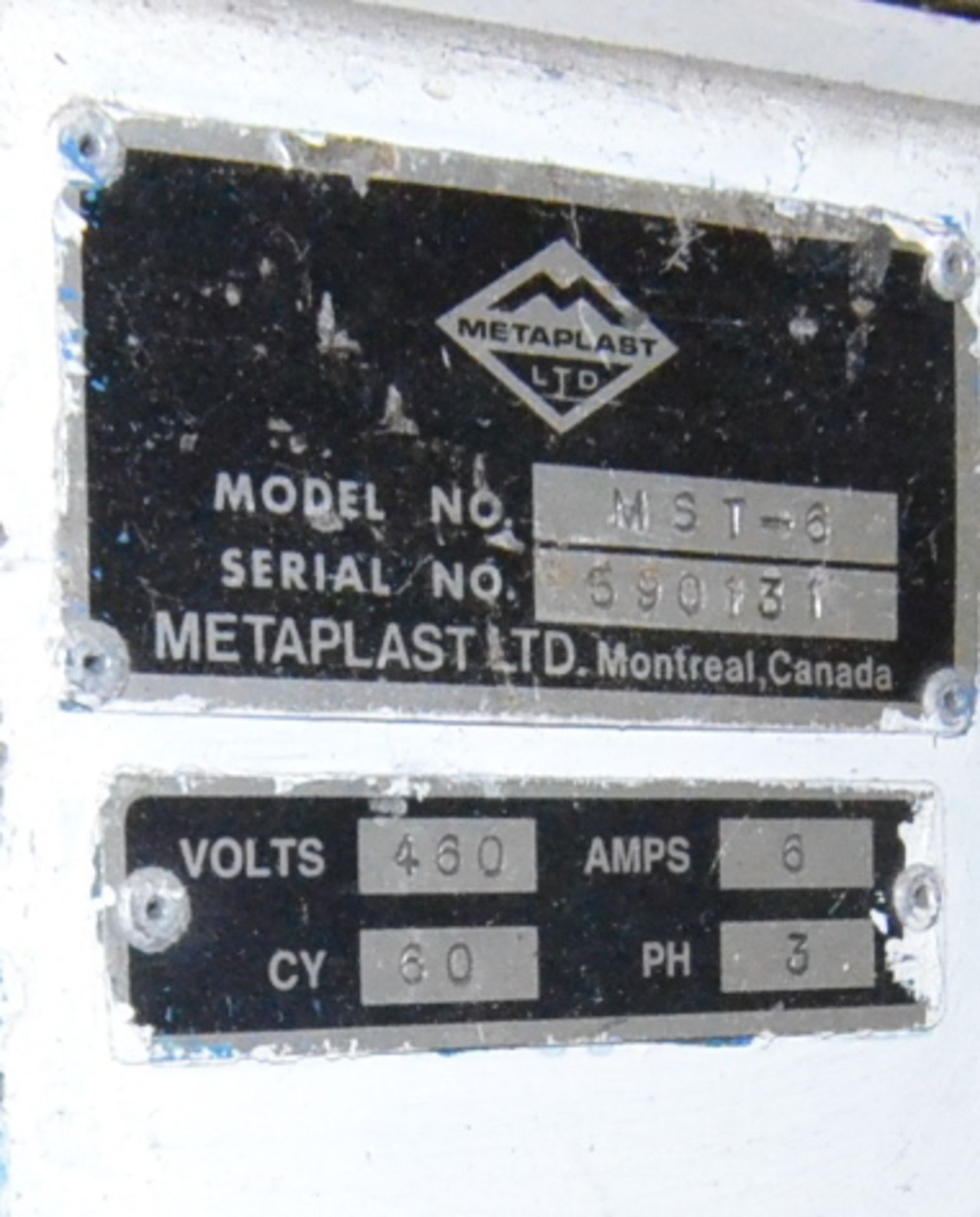 METAPLAST MST-6 10" UP-ACTING CUT-OFF SAW WITH DURANT DIGITAL MICROPROCESSOR CONTROL, 460V/3PH/60HZ, - Image 4 of 4