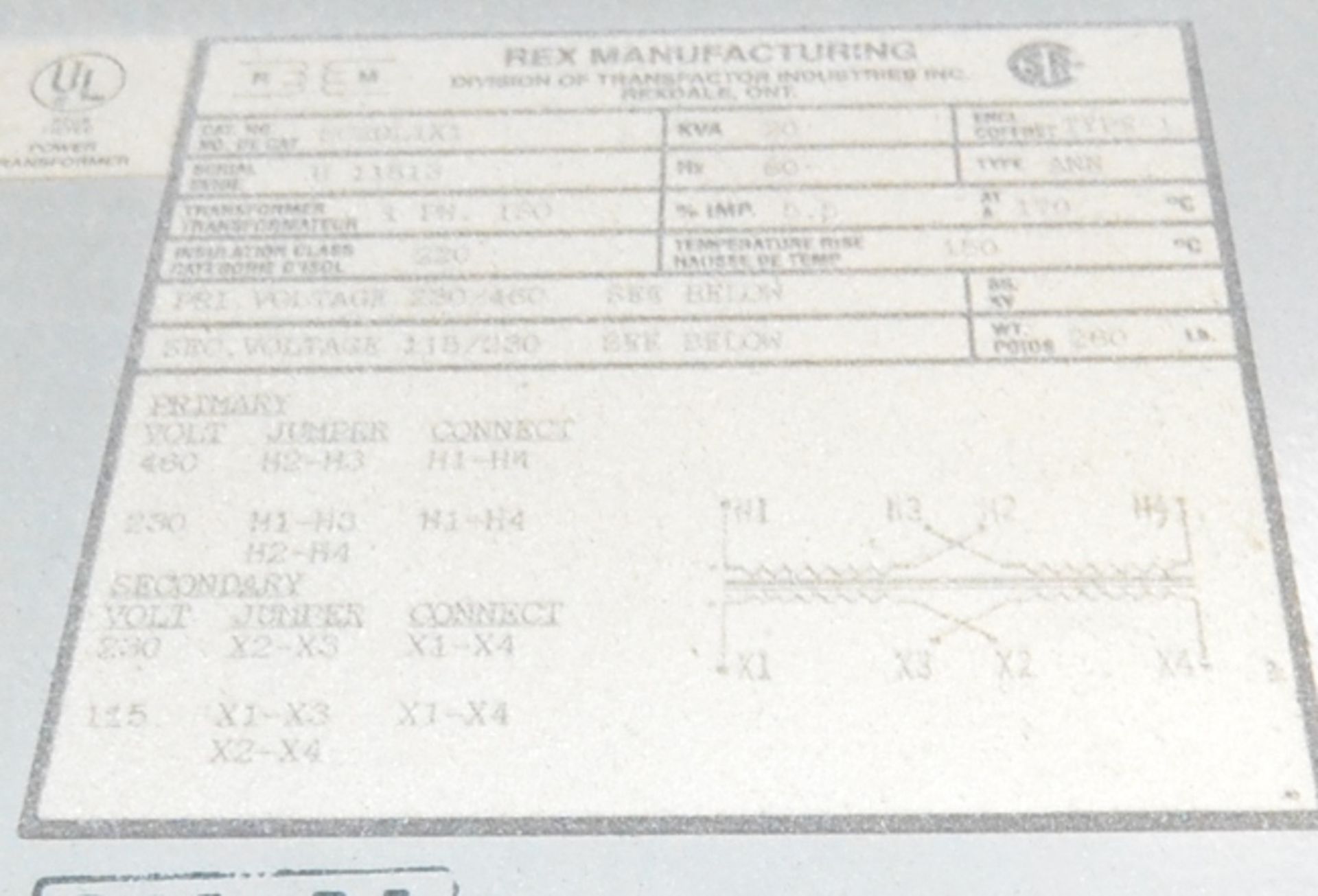 LOT/ TRANSFORMERS, S/N N/A [RIGGING FEE FOR LOT #16 - $50 USD PLUS APPLICABLE TAXES] - Image 3 of 3