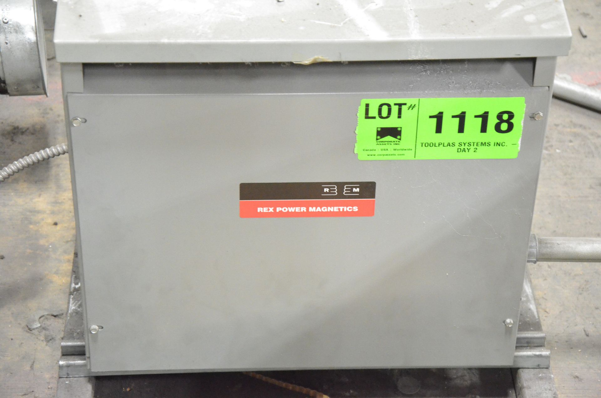 REX 30KVA/600-240V/3PH/60HZ TRANSFORMER, S/N N/A (CI) [RIGGING FEES FOR LOT #1118 - $50 USD PLUS